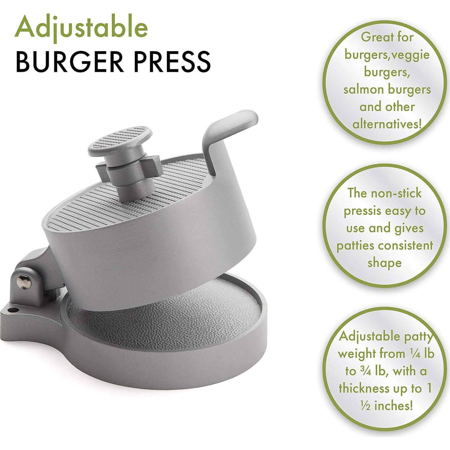 Prensa de Hamburguesas Ajustable Cuisinart CABP-300 1/4 a 3/4 lb