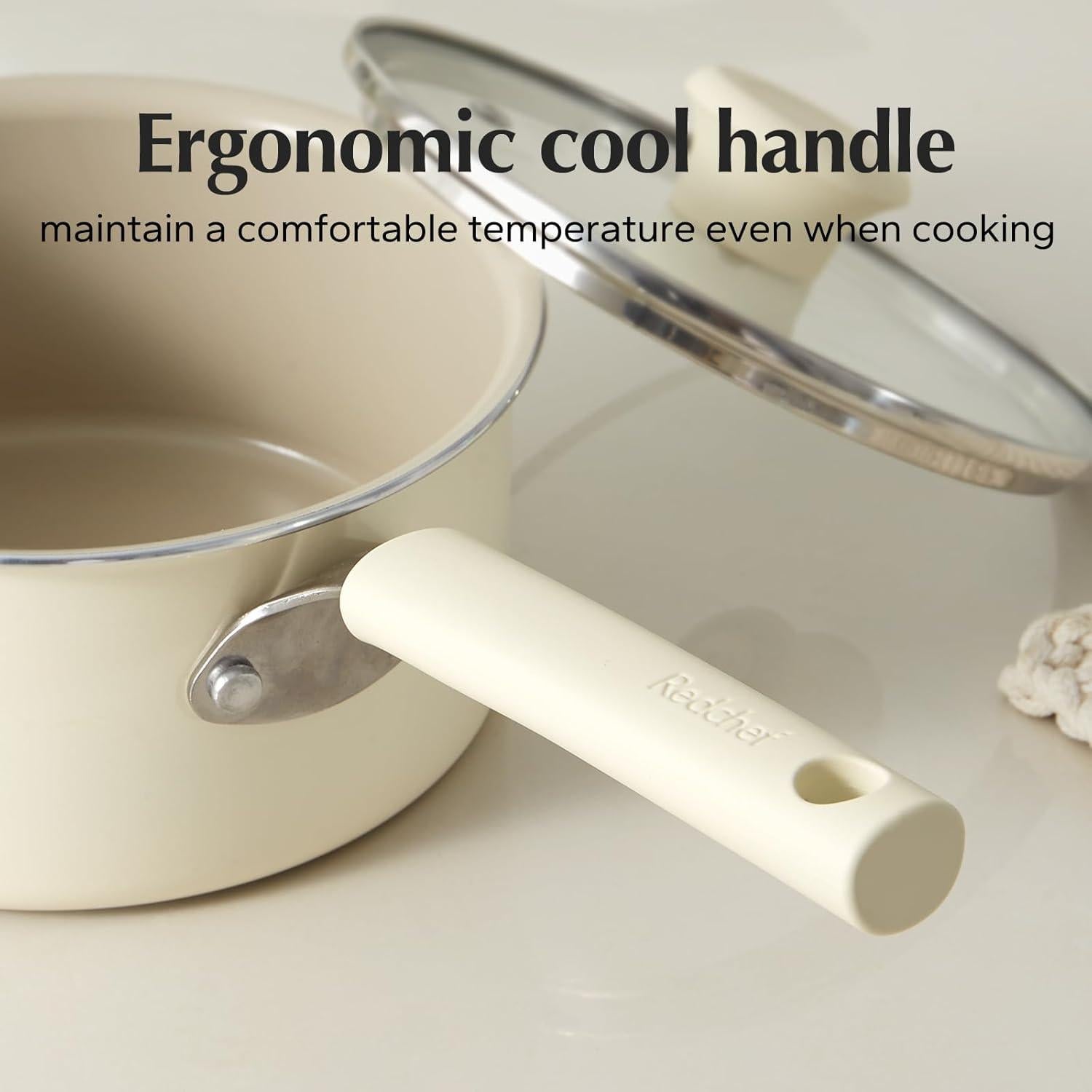 Cacerola Antiadherente Redchef 1.5L Cerámica con Tapa