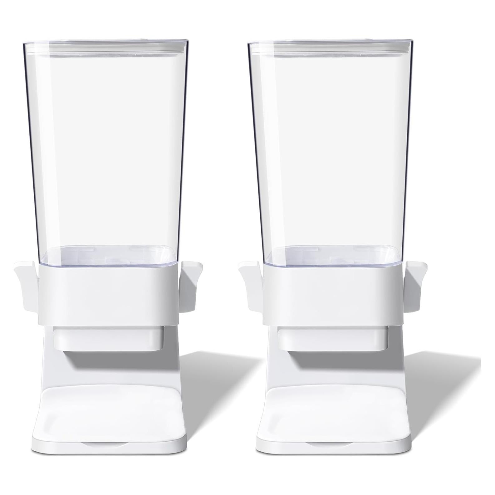 Dispensador de Cereal Blanco 5.5L 2Pcs Control de Porciones