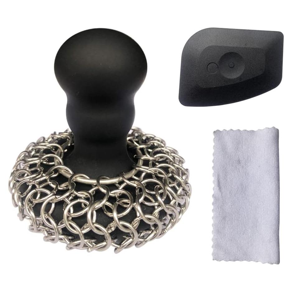 Esponja de Cadena 316 Toiserns con Mango de Silicona Negro