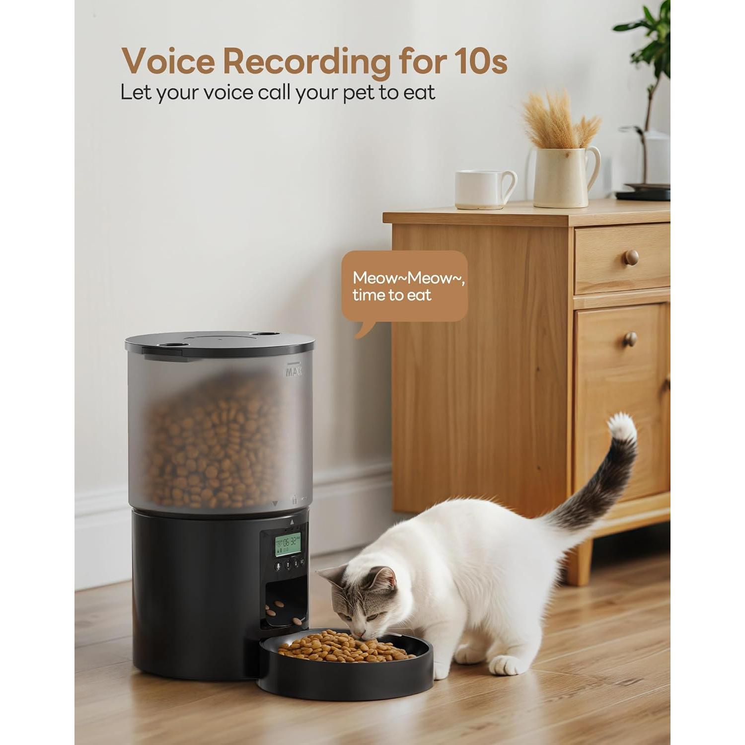 Dispensador Automático de Comida POOEKEN 4L para Gatos y Perros