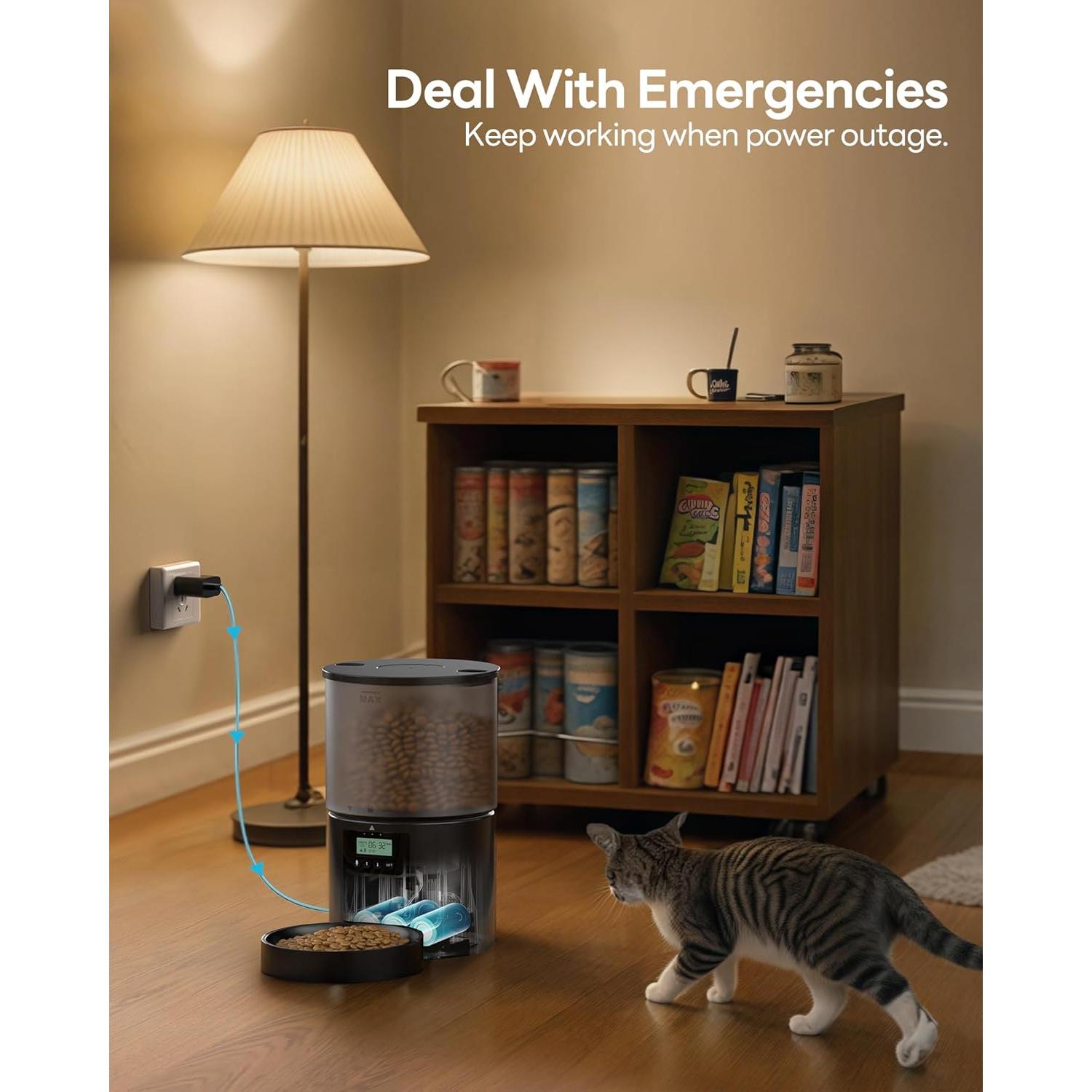 Dispensador Automático de Comida POOEKEN 4L para Gatos y Perros