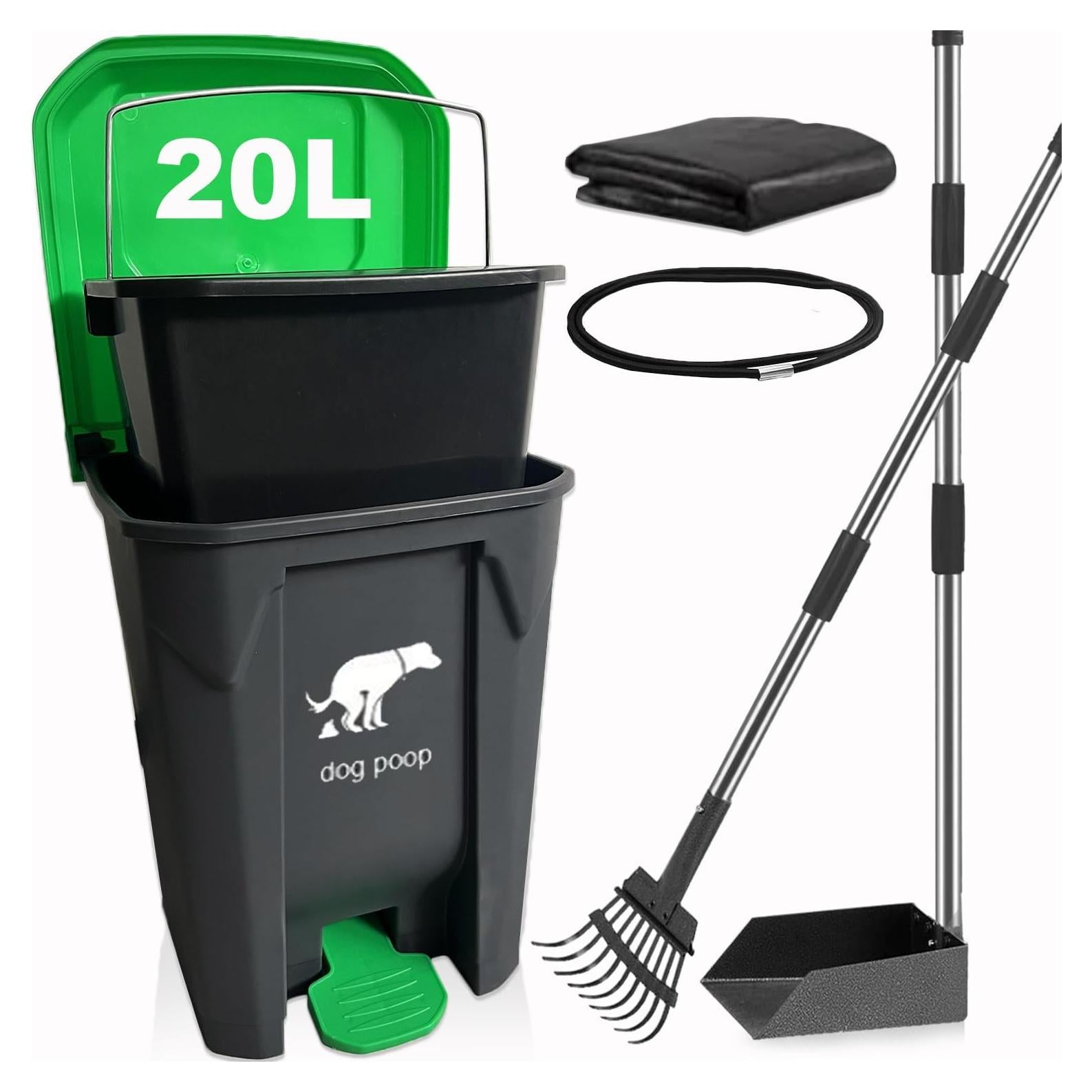 Cubo de Basura Yatmung 20L para Excremento de Perro Exterior