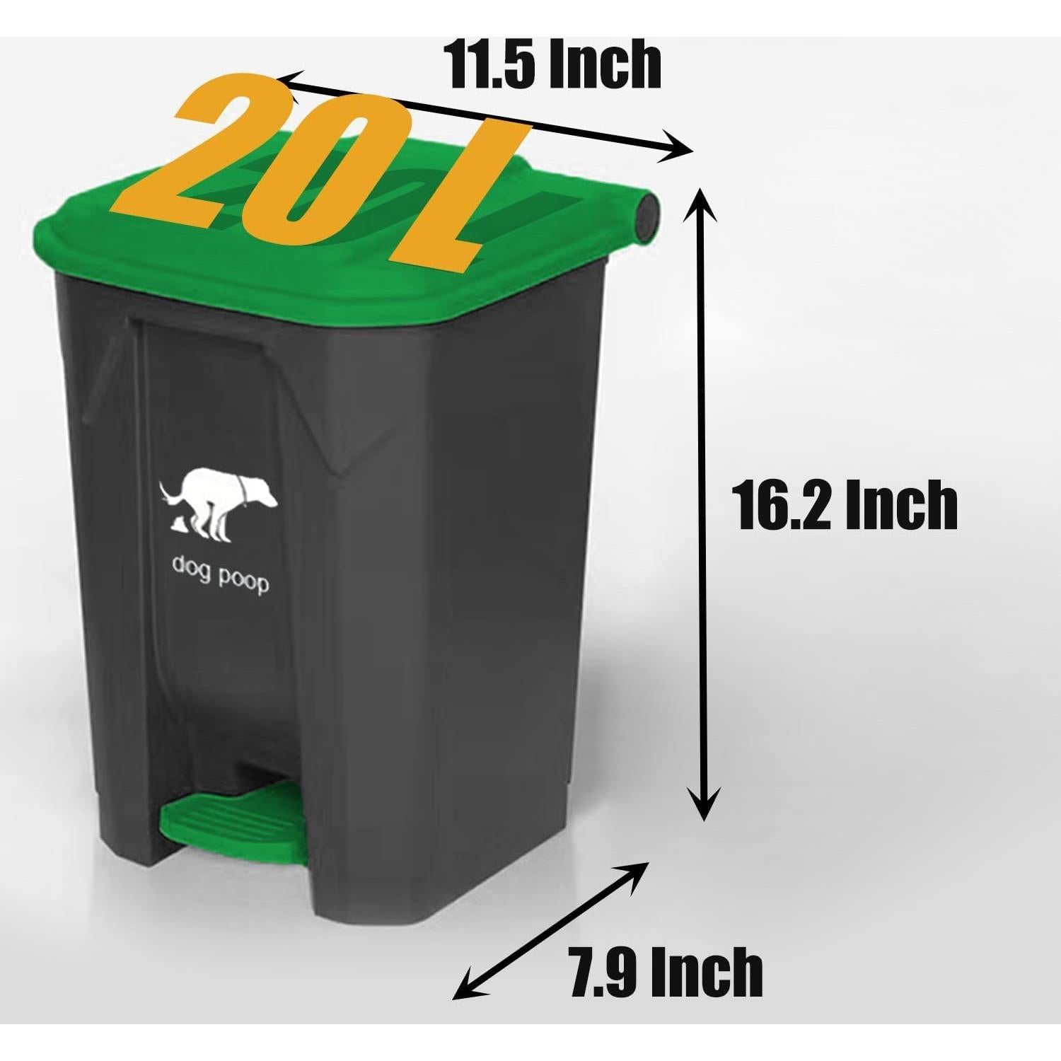 Cubo de Basura Yatmung 20L para Excremento de Perro Exterior