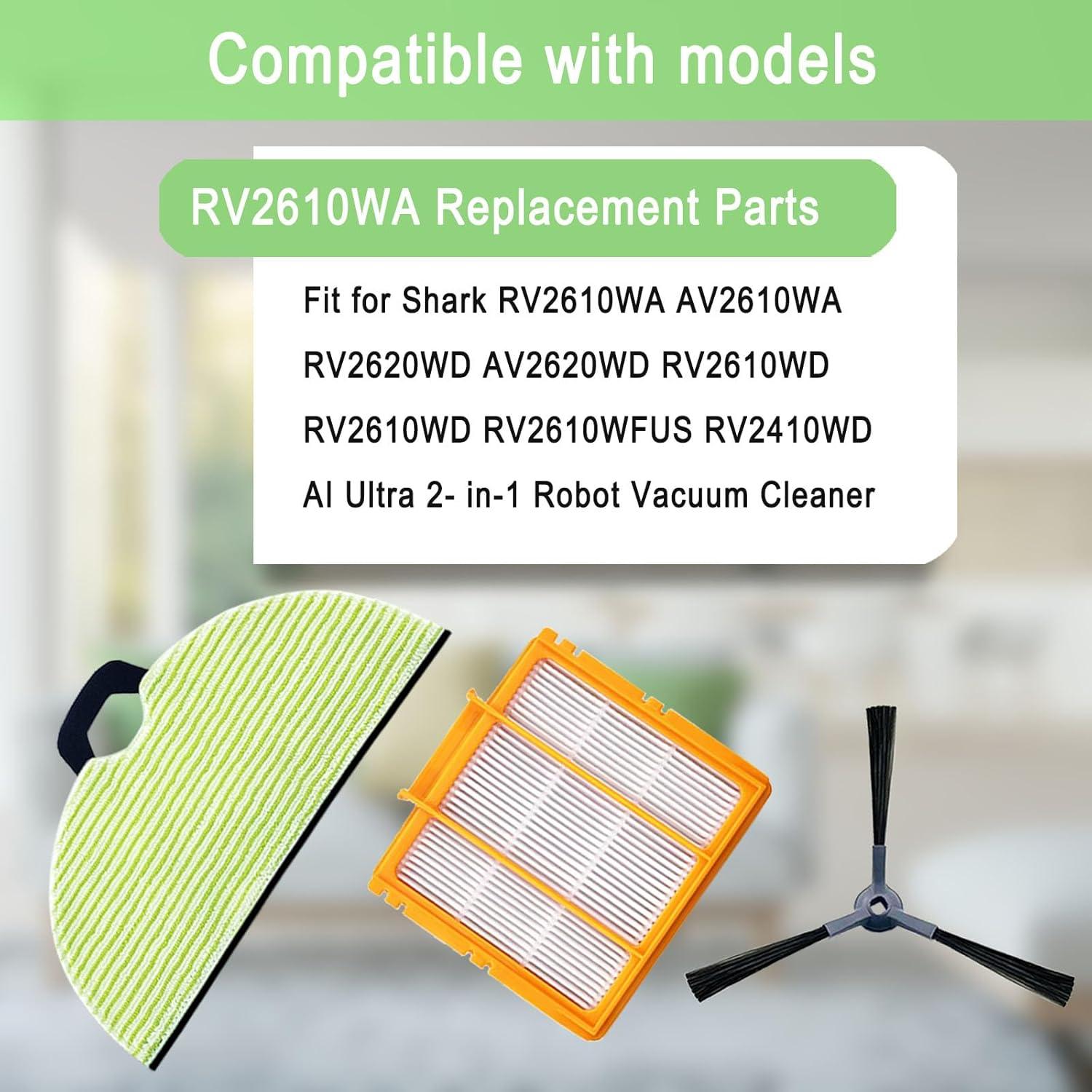 Kit de Repuesto Shark RV2610WA 4 Paños, 3 Filtros, 6 Cepillos