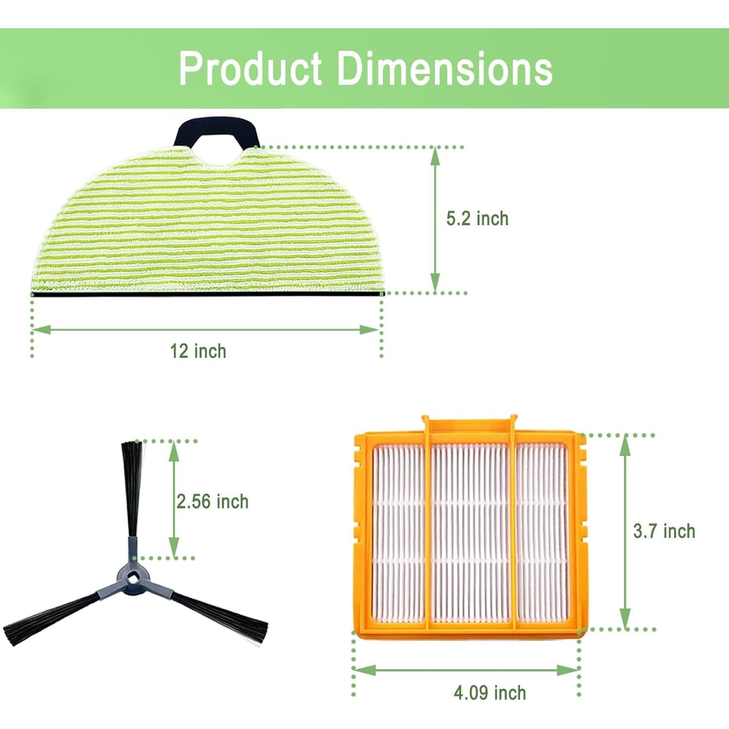 Kit de Repuesto Shark RV2610WA 4 Paños, 3 Filtros, 6 Cepillos