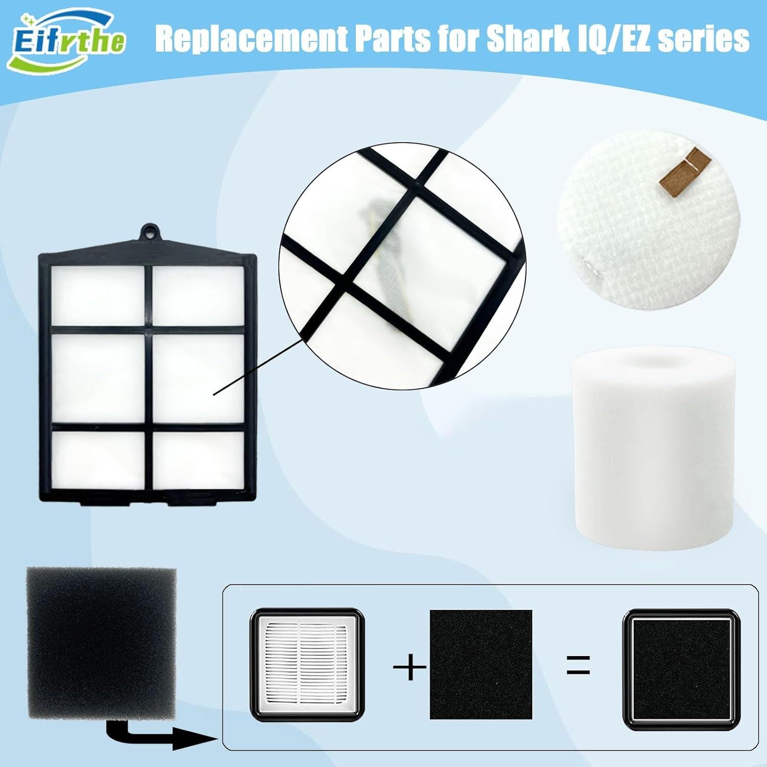 Repuestos 26 Piezas para Aspiradora Robot Shark RV1001AE