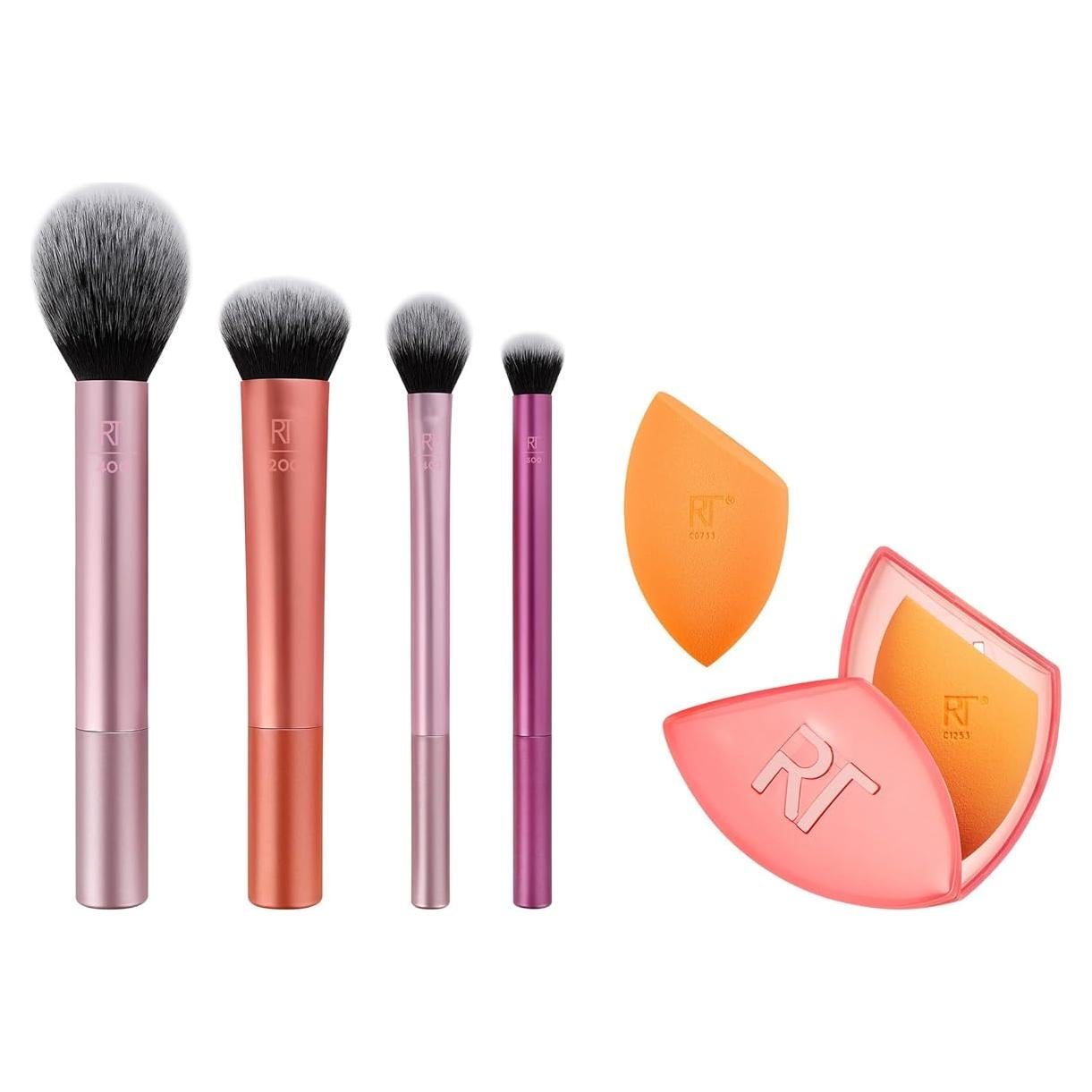 Kit de Brochas de Maquillaje Real Techniques 7 Piezas con Esponja