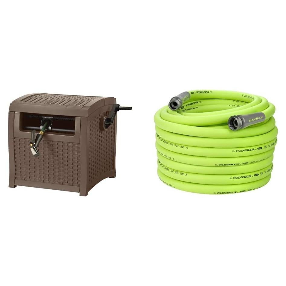 Carrete de Manguera Suncast 68.58 m + Manguera Flexzilla 30.48 m