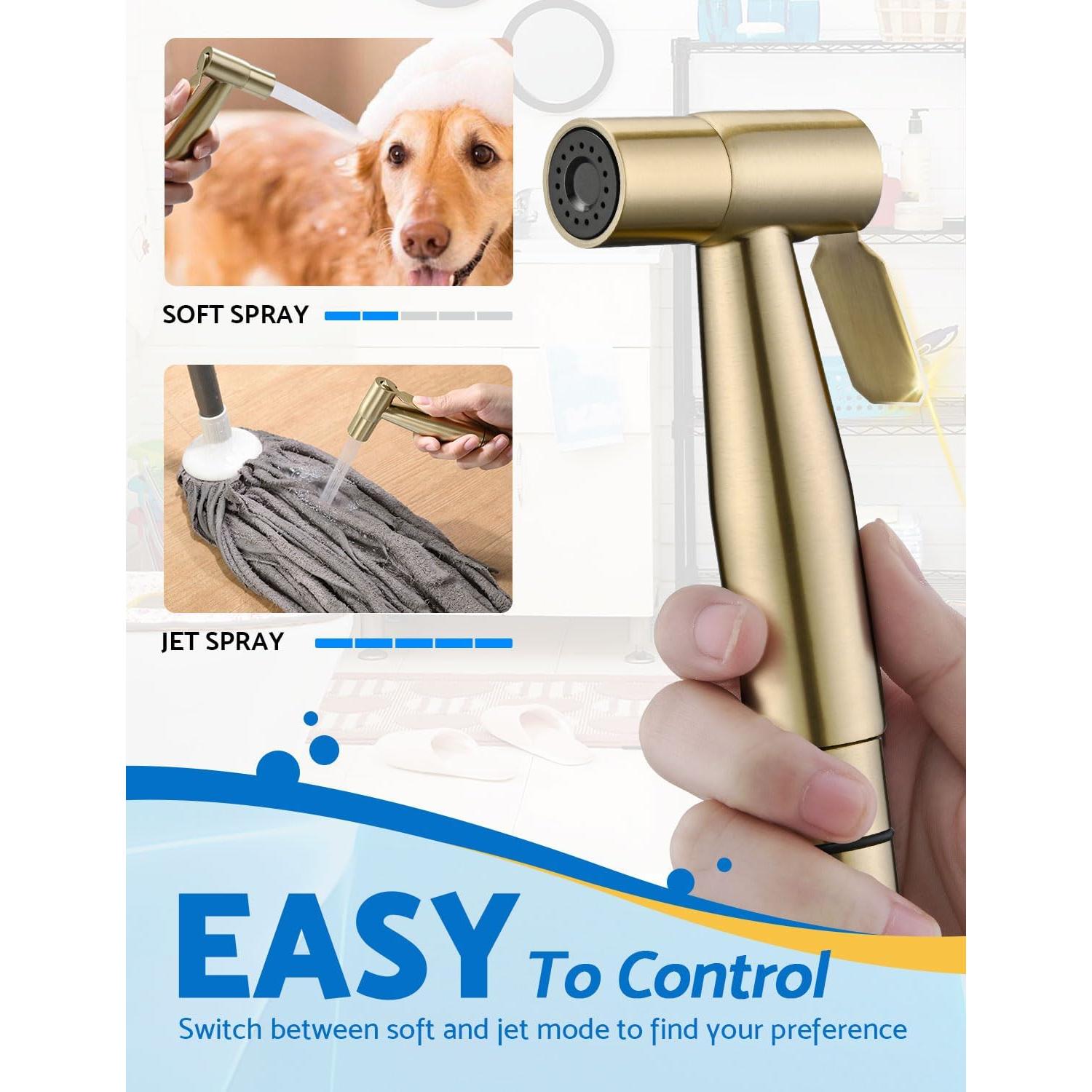 Rociador de Bidet de Mano BRITULIF Dorado para Inodoro