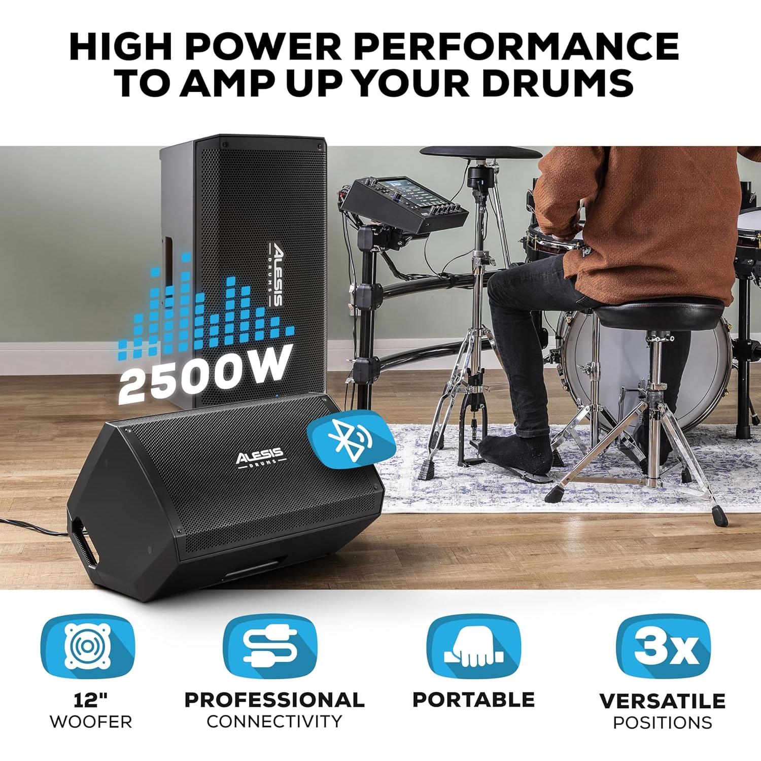 Alesis Strike Amp 12 MK2 - Amplificador 2500W con Bluetooth