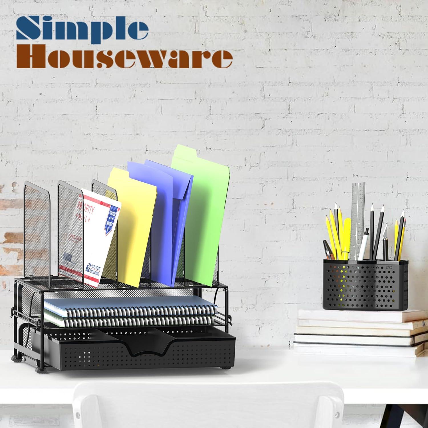 Organizador de Escritorio Simple Houseware con Cajón y Bandejas