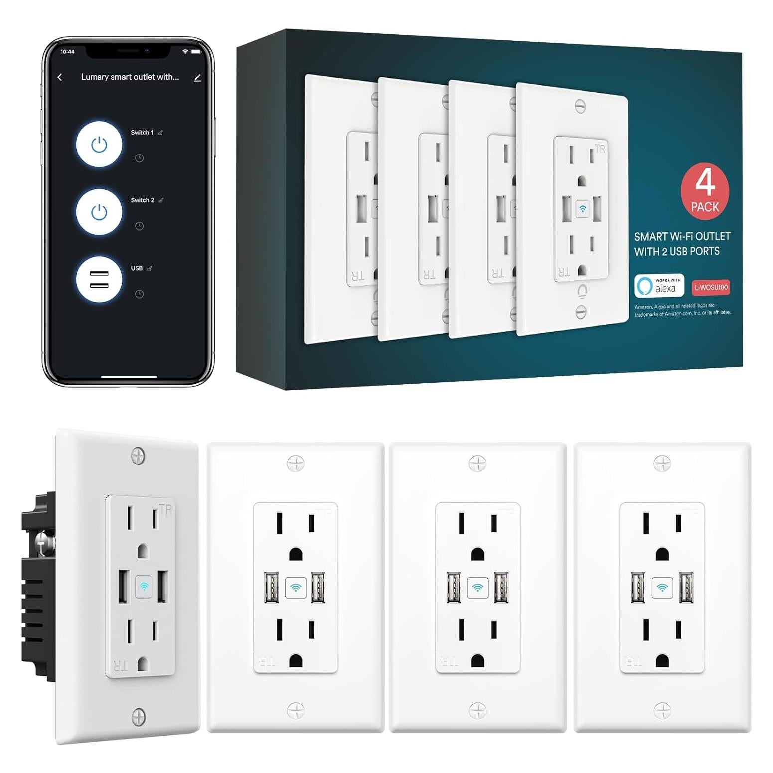 Enchufe Inteligente iLintek con 2 USB y Control por Voz