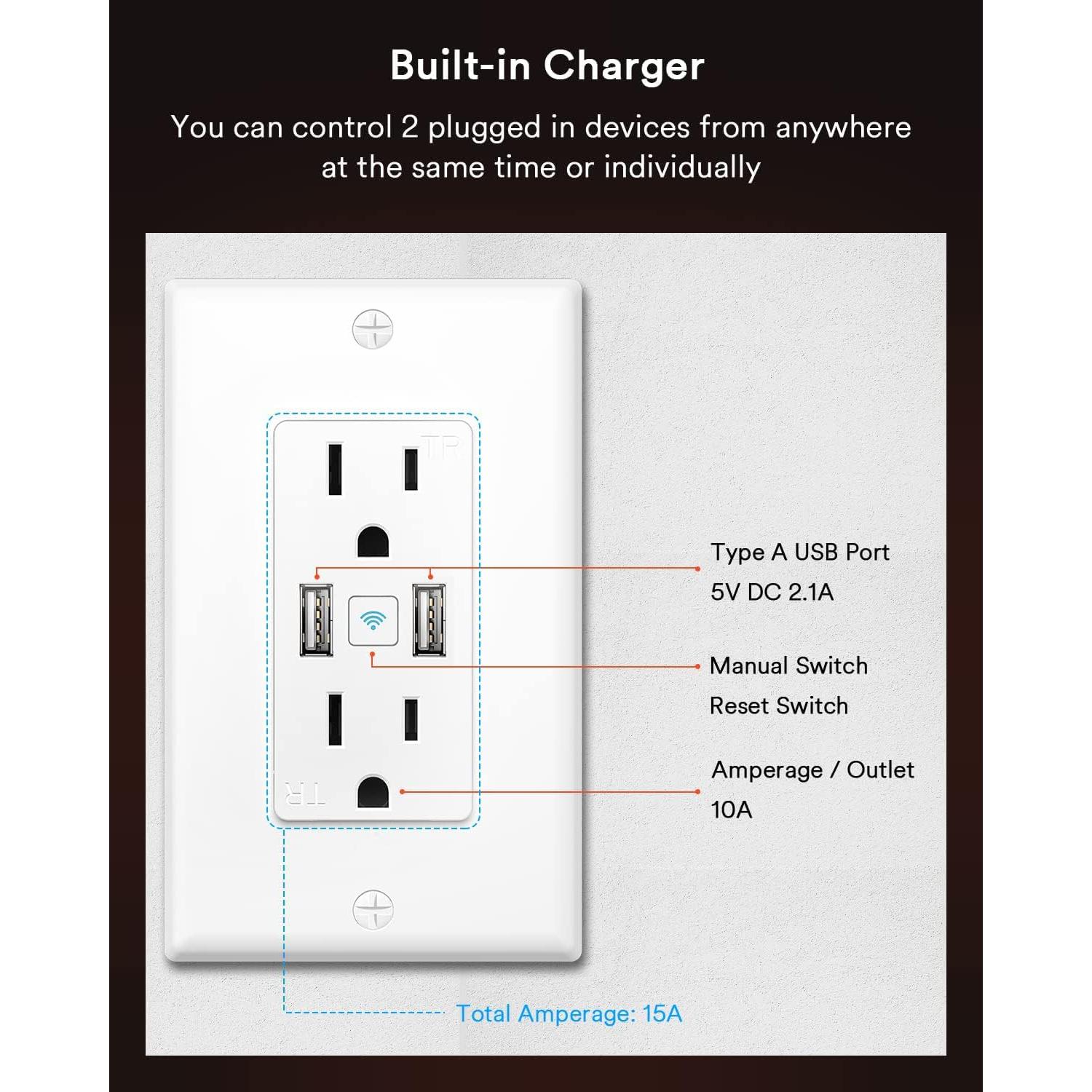 Enchufe Inteligente iLintek con 2 USB y Control por Voz