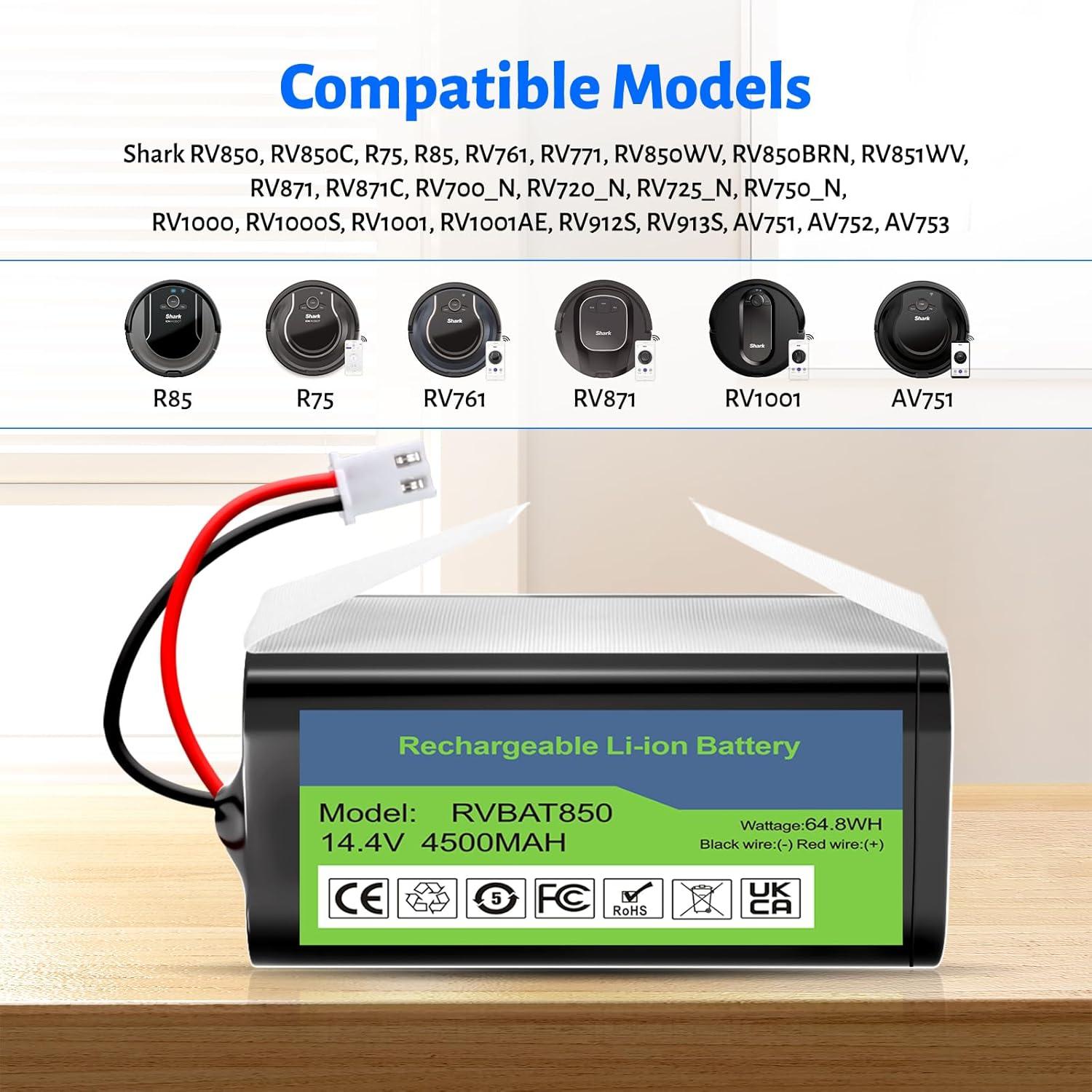 Batería Shark RVBAT850 4500mAh para aspiradoras robot