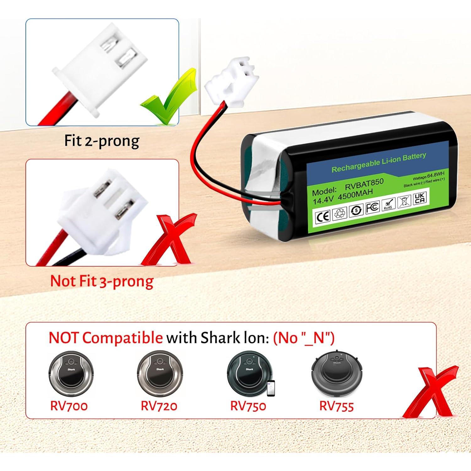 Batería Shark RVBAT850 4500mAh para aspiradoras robot