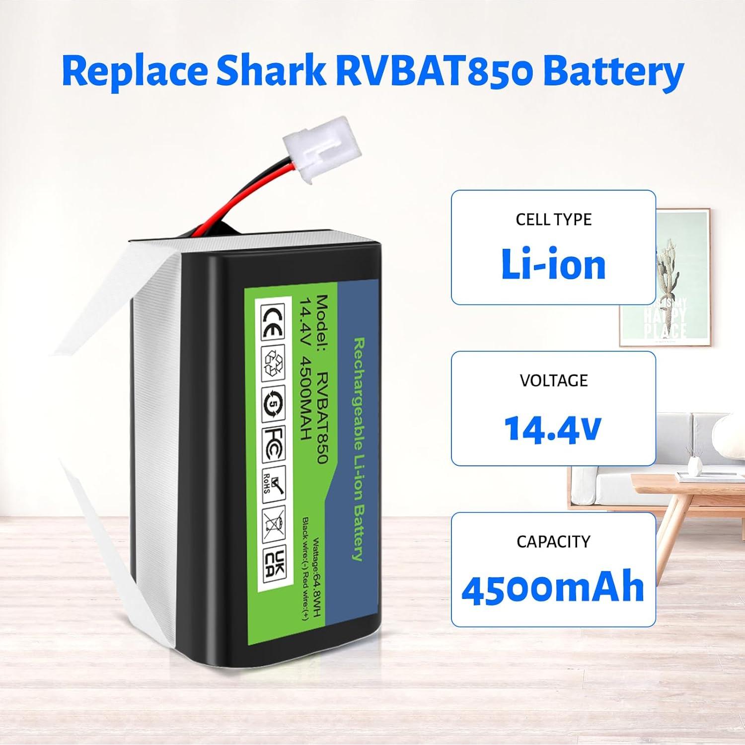 Batería Shark RVBAT850 4500mAh para aspiradoras robot