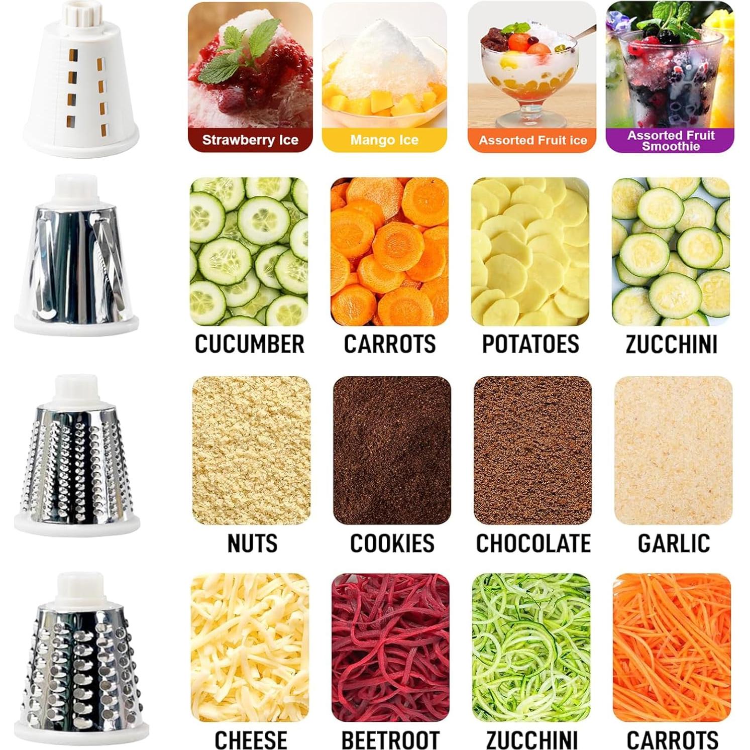 Rallador de Queso Rotativo KalraMay Acero Inoxidable Rojo