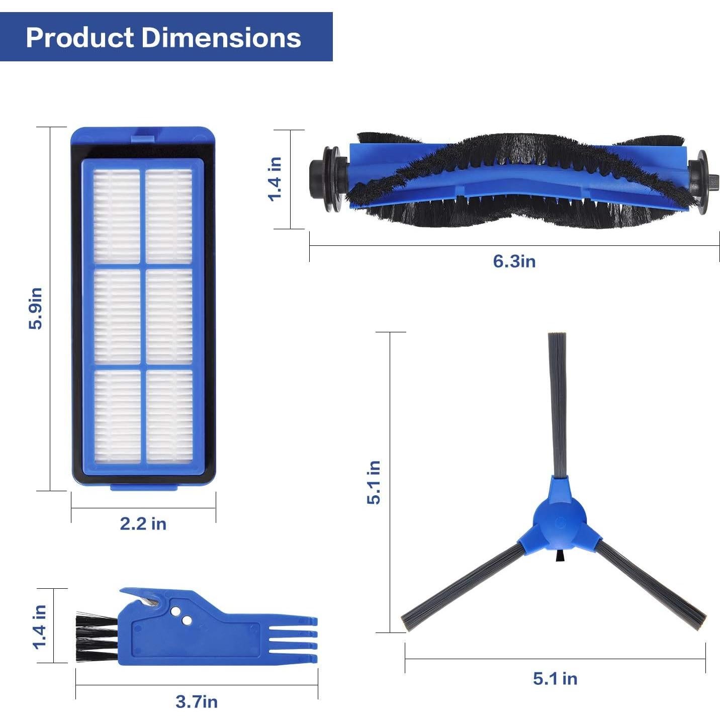 Accesorios Eufy RoboVac 11S Max 1 Cepillo Principal 8 Laterales