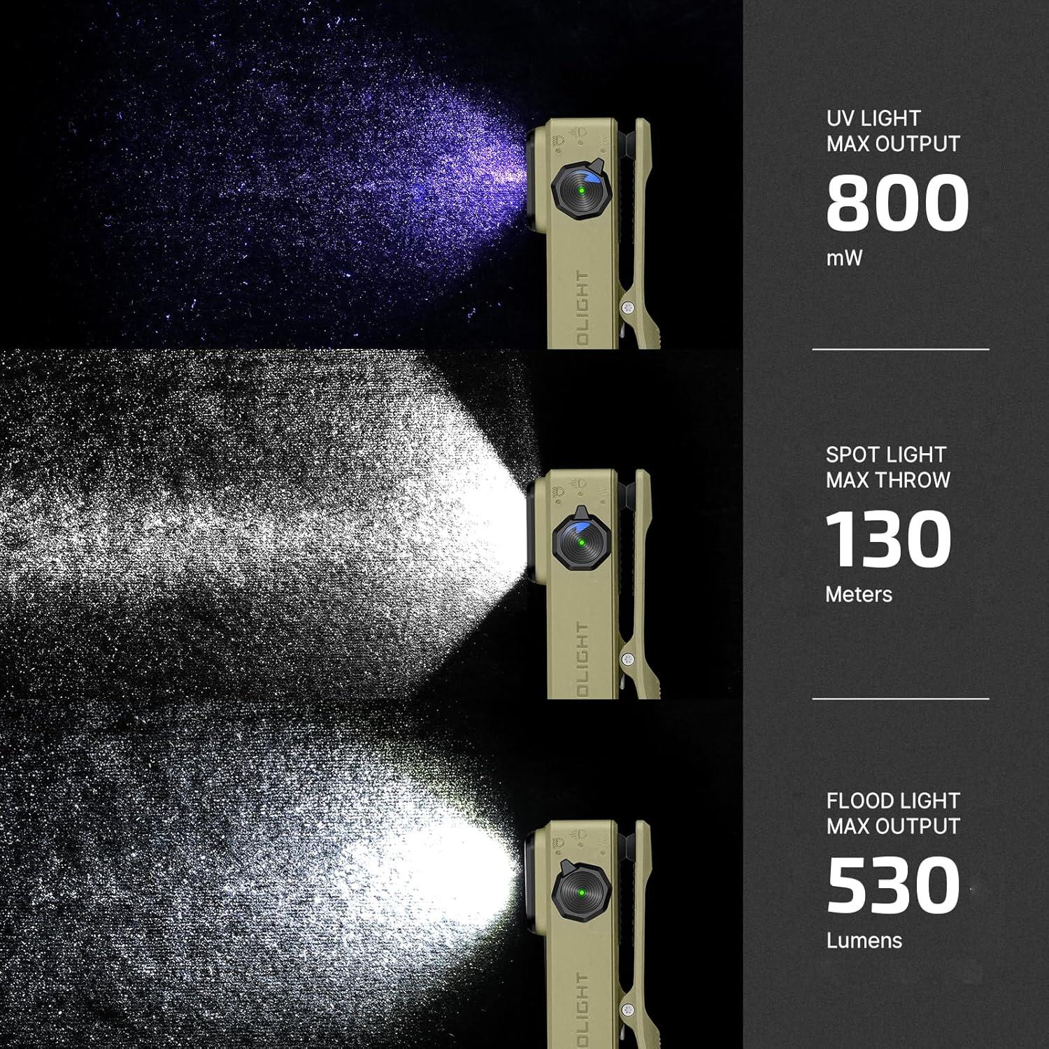 Linterna EDC OLIGHT Oclip Ultra 530 Lúmenes Recargable Verde