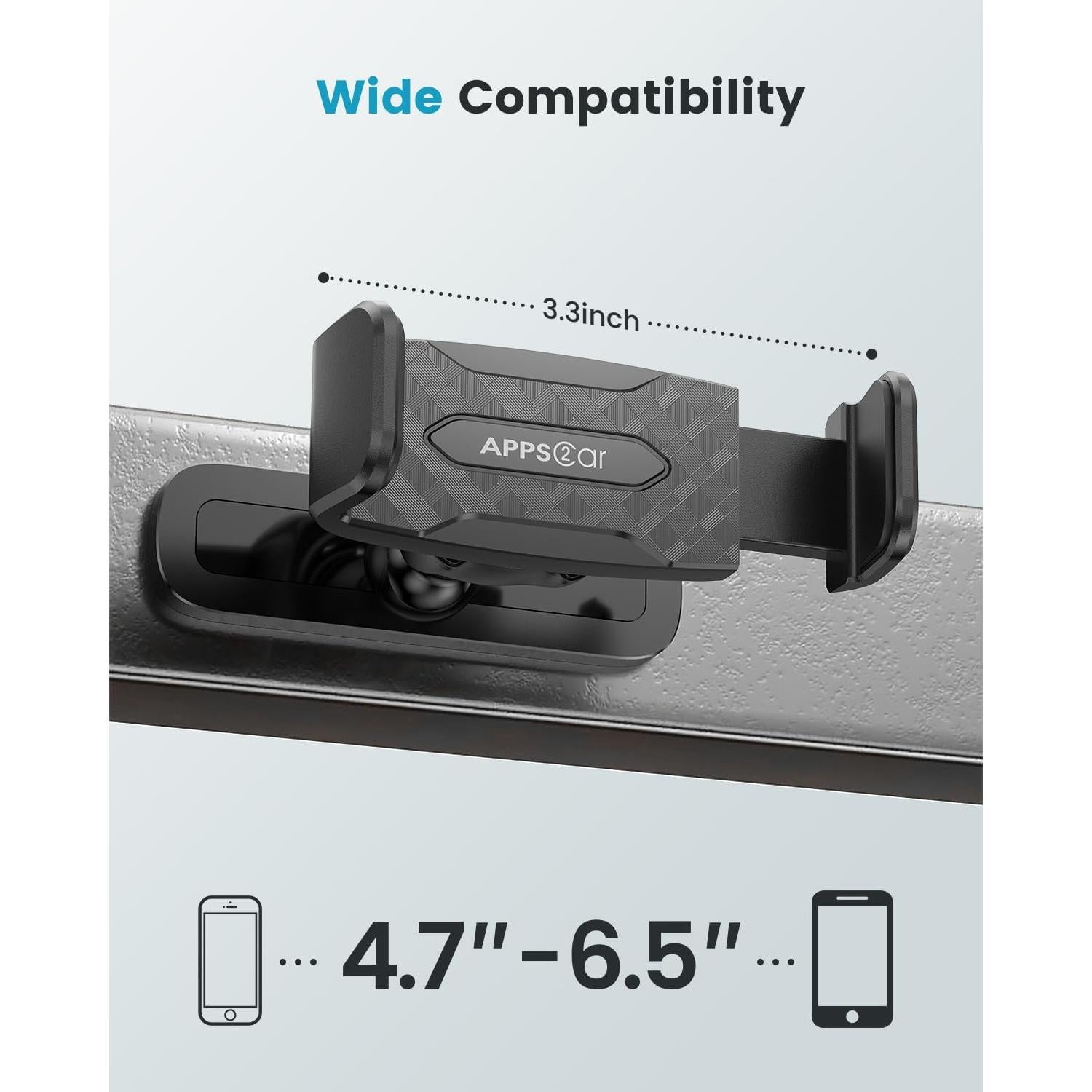 Soporte Magnético para Teléfono APPS2Car - 2 Pack, Ajustable 360°