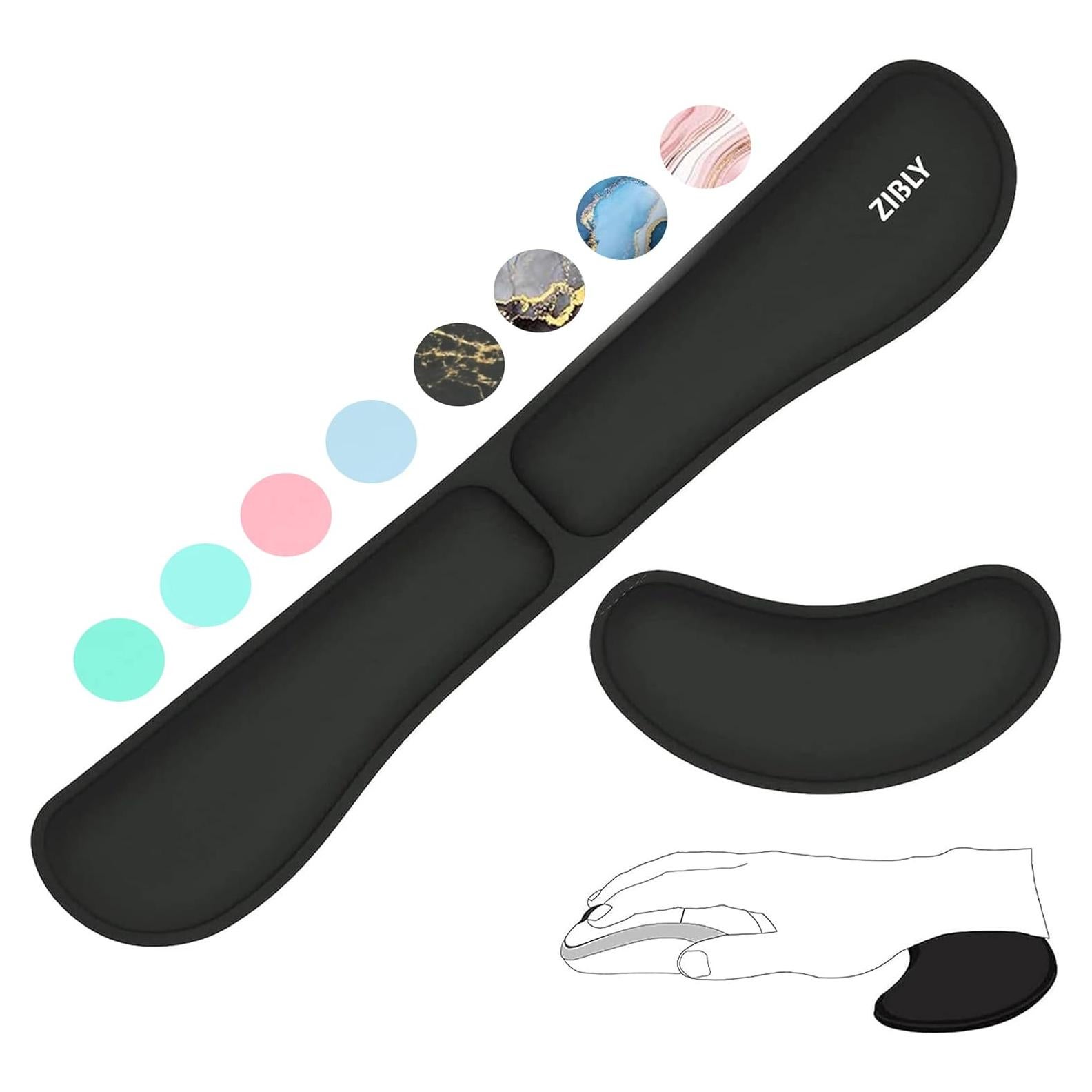 Reposamuñecas Ergonómico de Gel Zibly - 2 Piezas para Teclado y Mouse