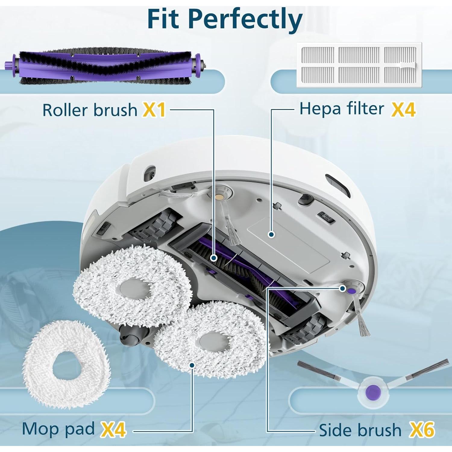 Kit de Accesorios para Aspirador Robot Narwal Freo - 15 Piezas