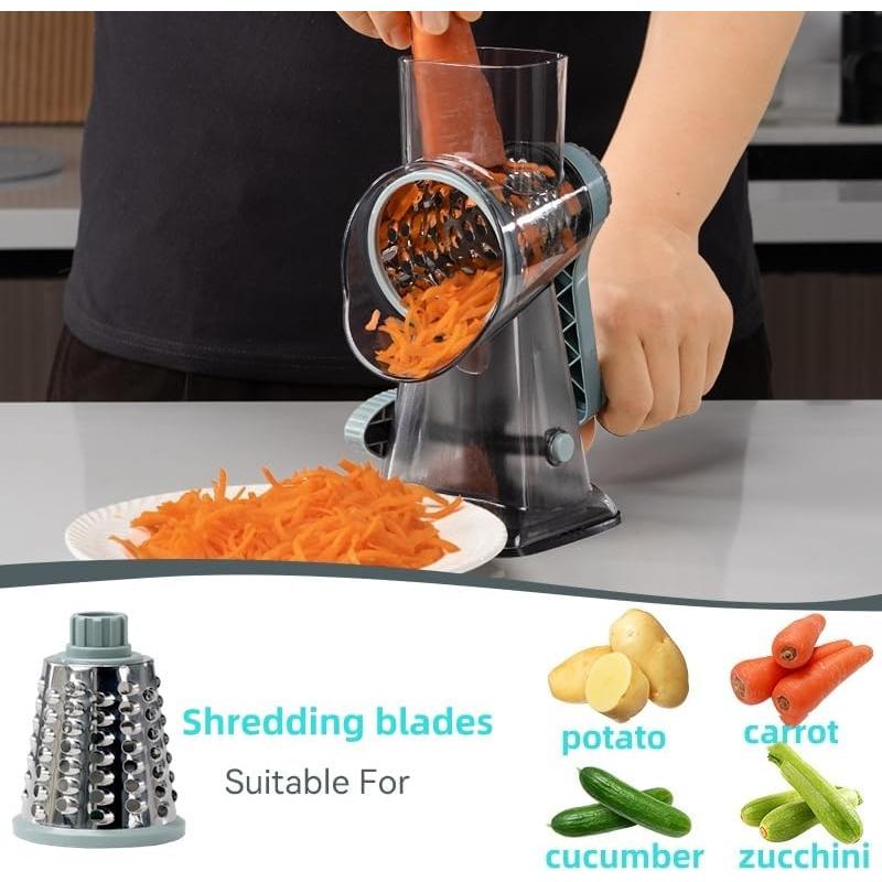 Rallador de Queso Rotativo GYH&GXR 3 Cuchillas Intercambiables