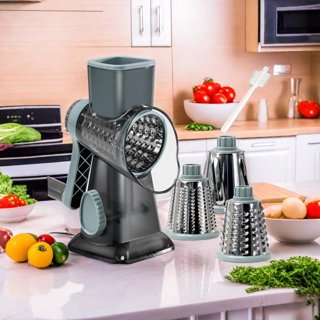 Rallador de Queso Rotativo GYH&GXR 3 Cuchillas Intercambiables