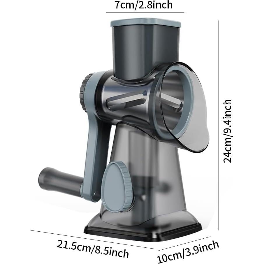 Rallador de Queso Rotativo GYH&GXR 3 Cuchillas Intercambiables