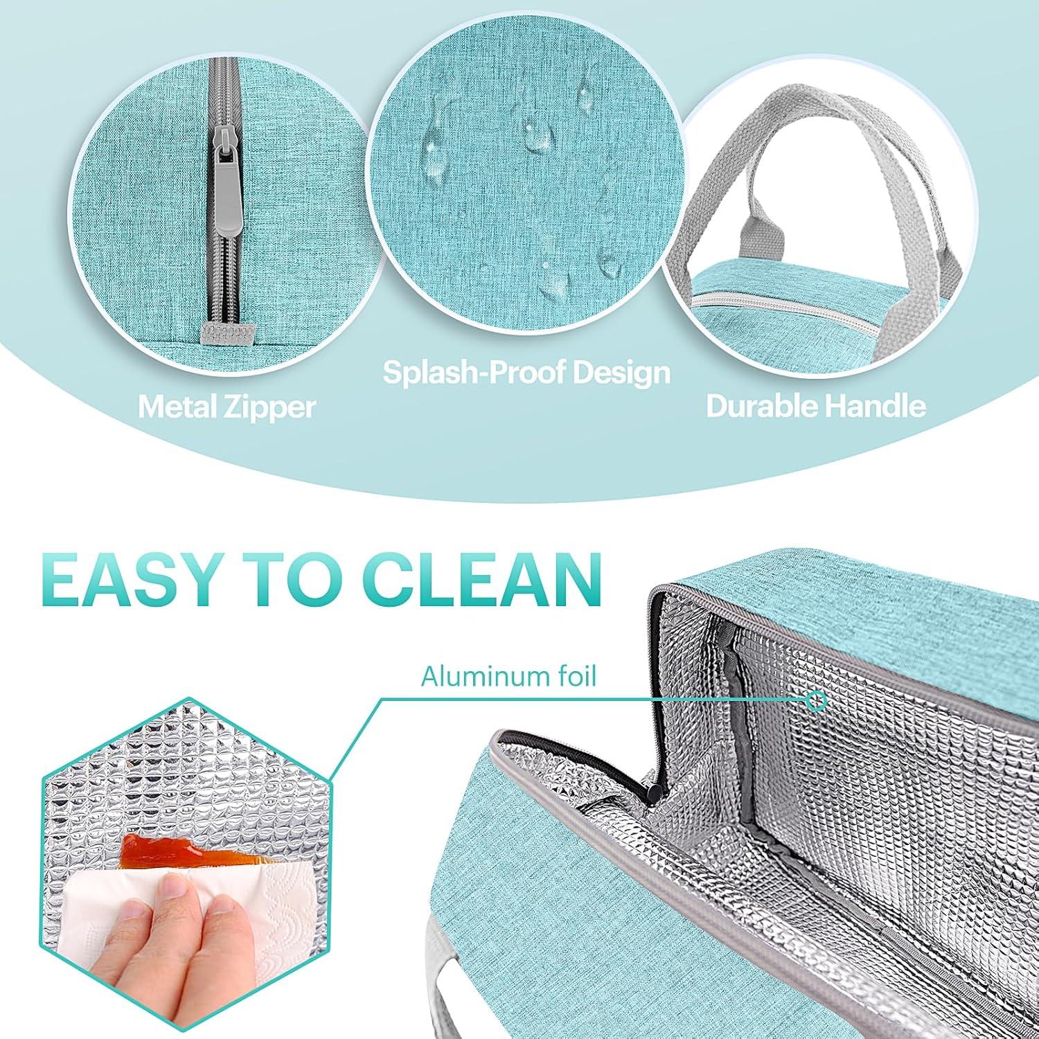 Bolsa de Almuerzo Aislada EASYFUN Verde Aqua 11L Impermeable