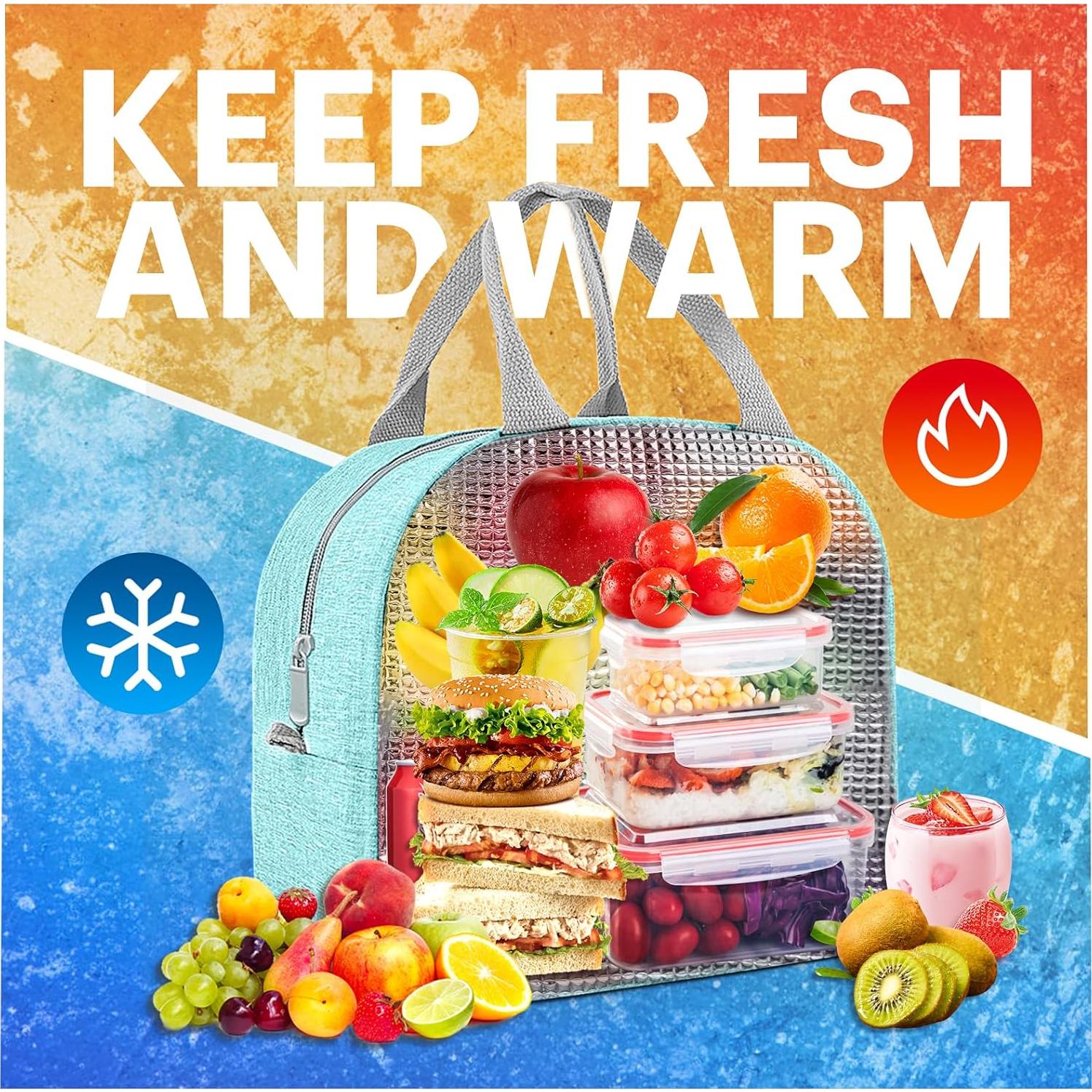 Bolsa de Almuerzo Aislada EASYFUN Verde Aqua 11L Impermeable