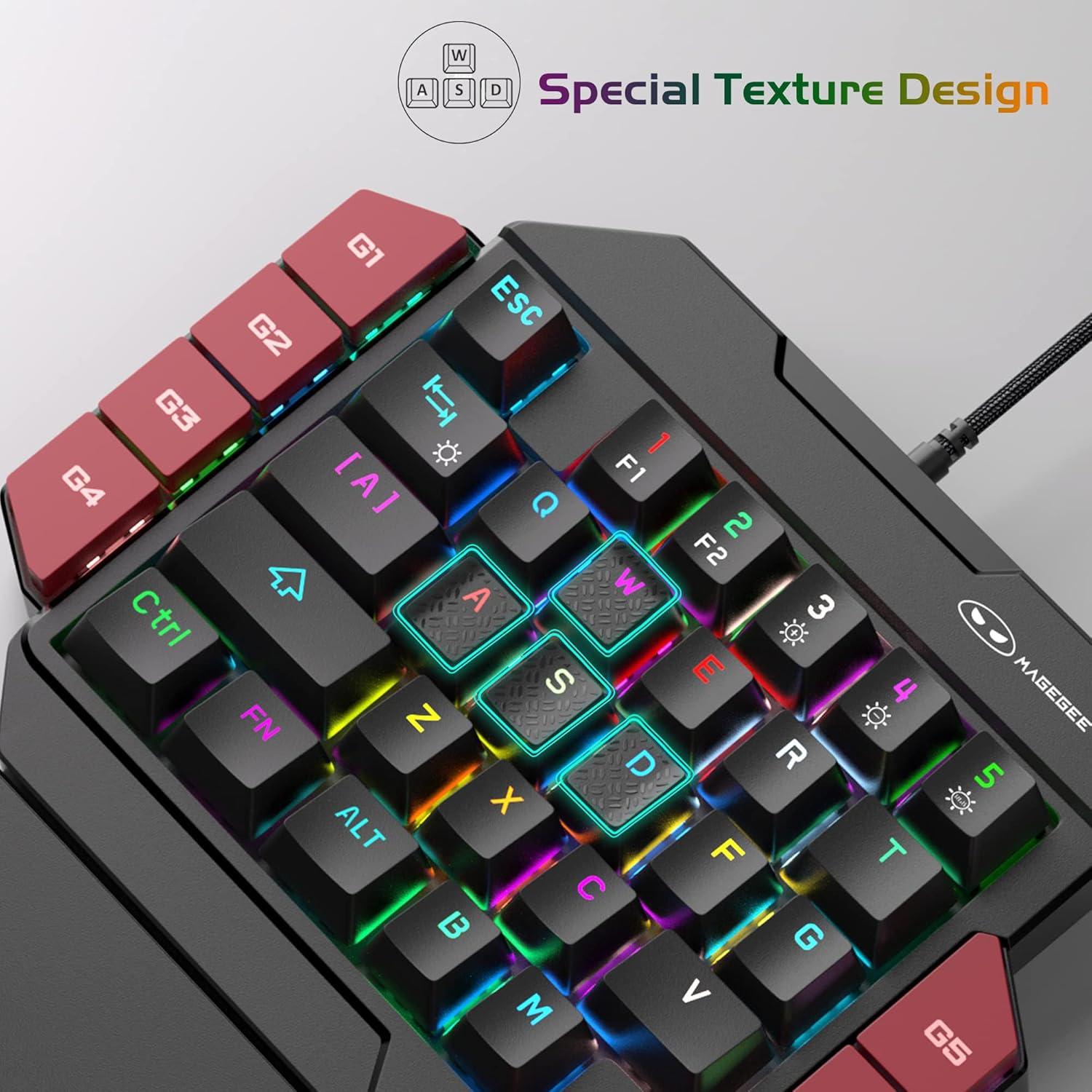 Teclado Mecánico para Juegos MageGee Mini RGB 35 Teclas