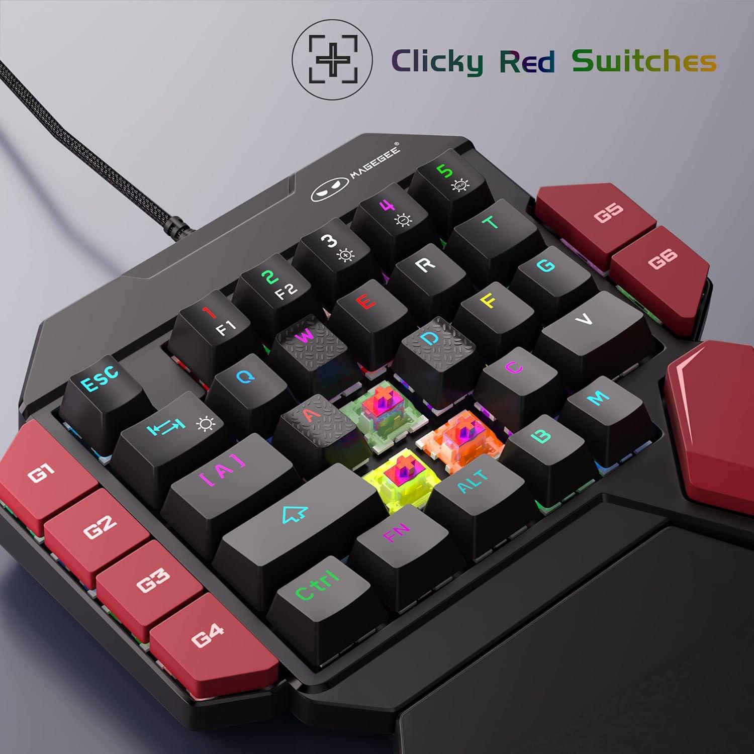 Teclado Mecánico para Juegos MageGee Mini RGB 35 Teclas