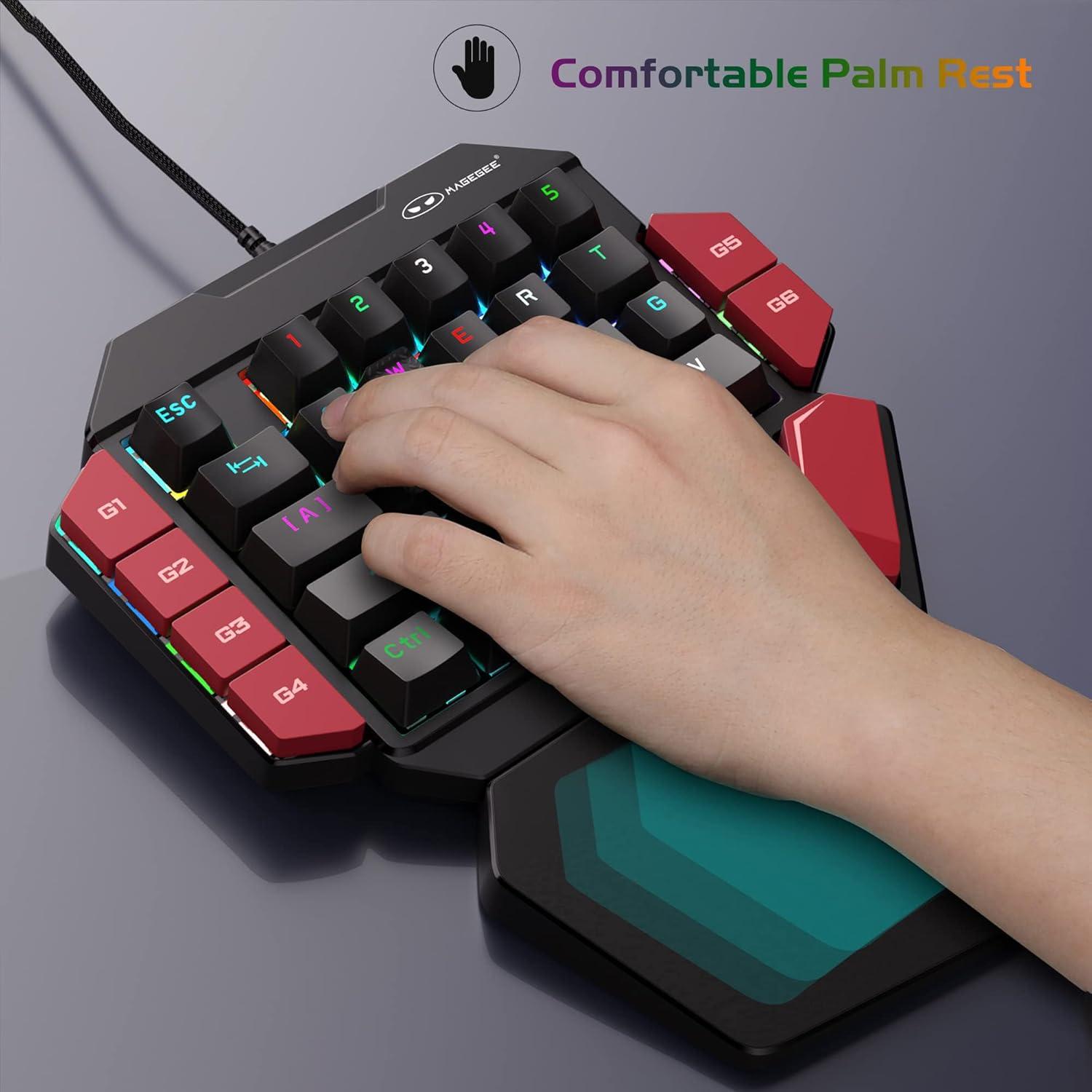 Teclado Mecánico para Juegos MageGee Mini RGB 35 Teclas