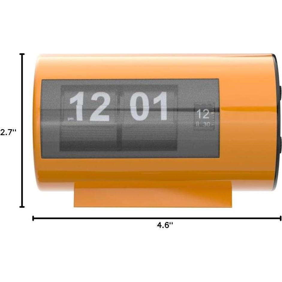 Reloj de Mesa Retro BHning CL Automático Naranja 12 Horas
