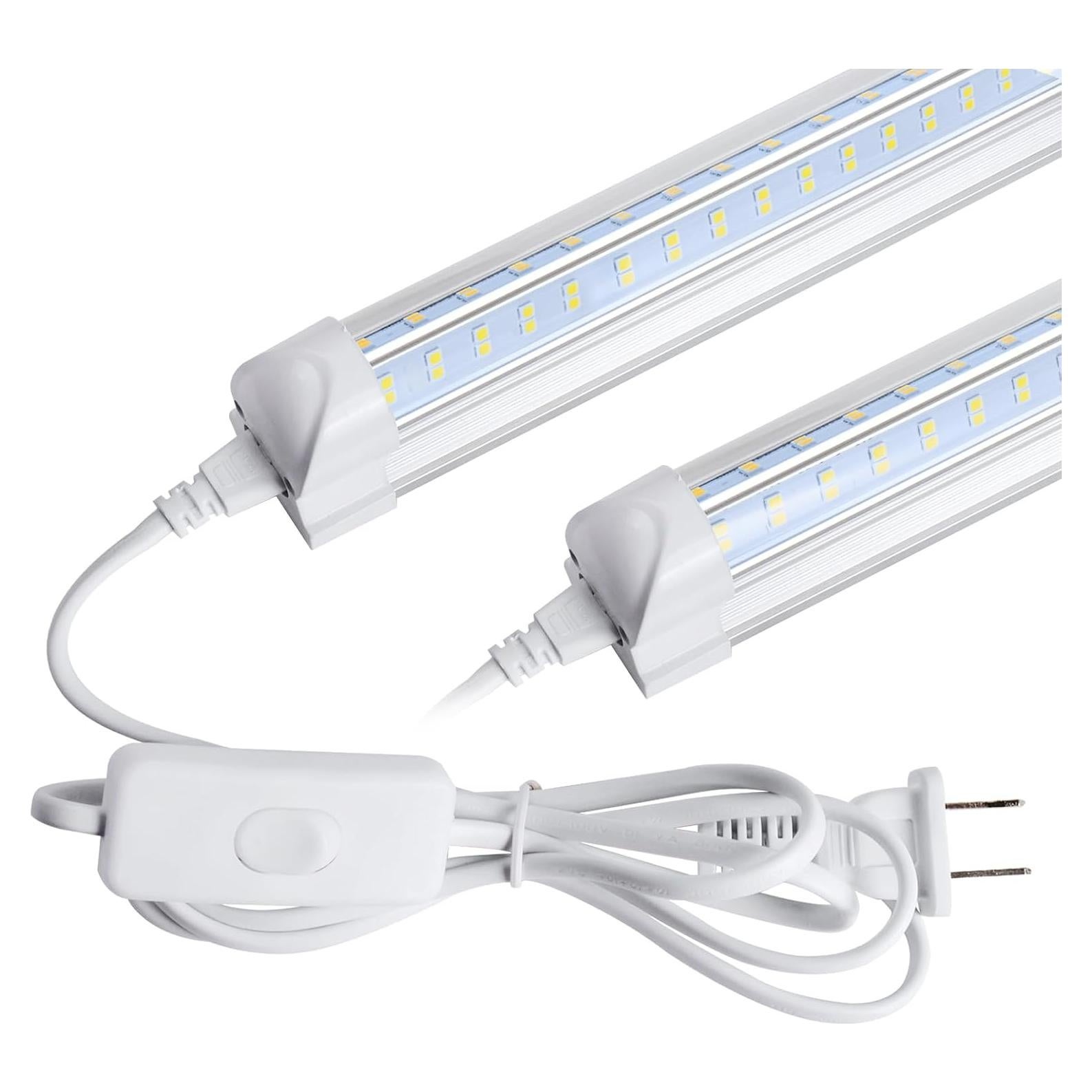 Luz de Taller LED 2FT AQIQUUT 25W 6500K 3200LM 2-Pack