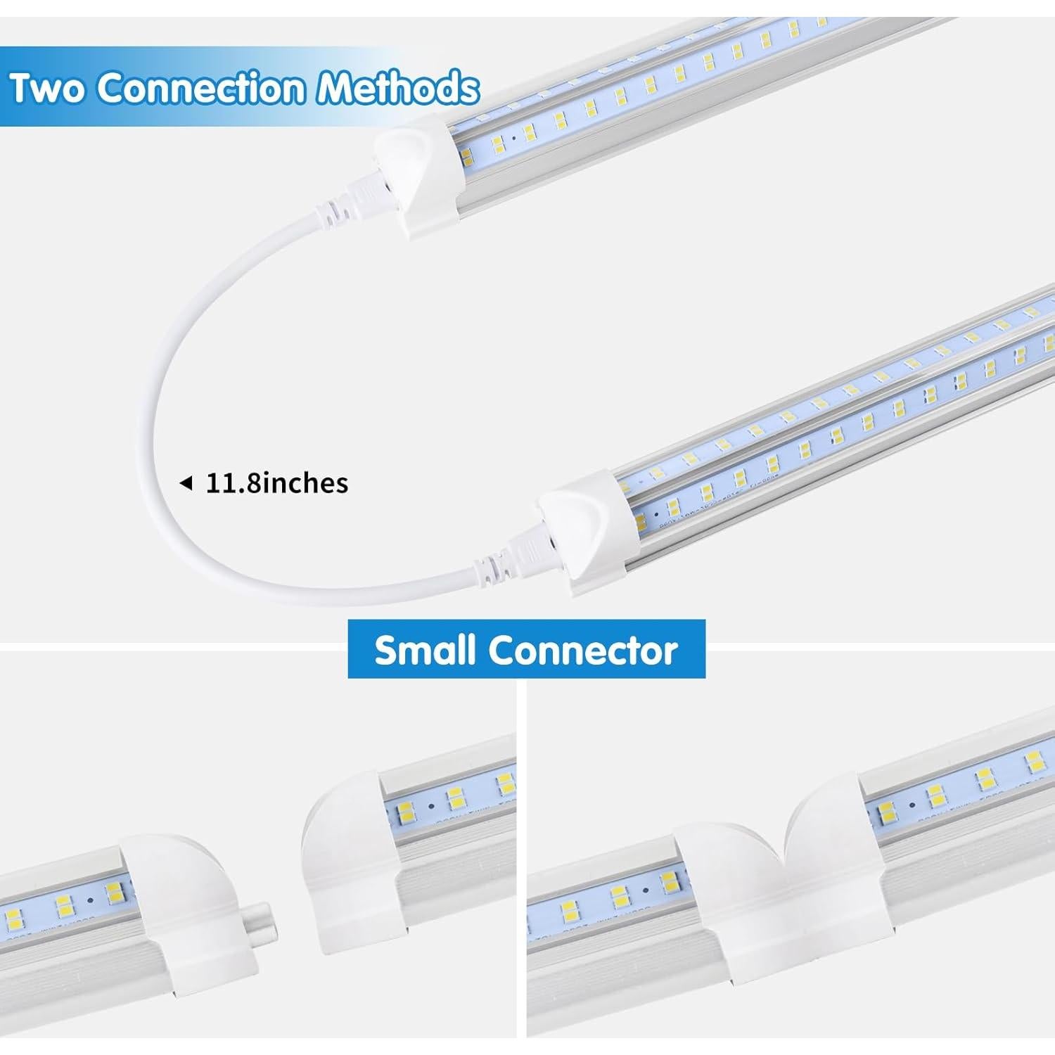 Luz de Taller LED 2FT AQIQUUT 25W 6500K 3200LM 2-Pack