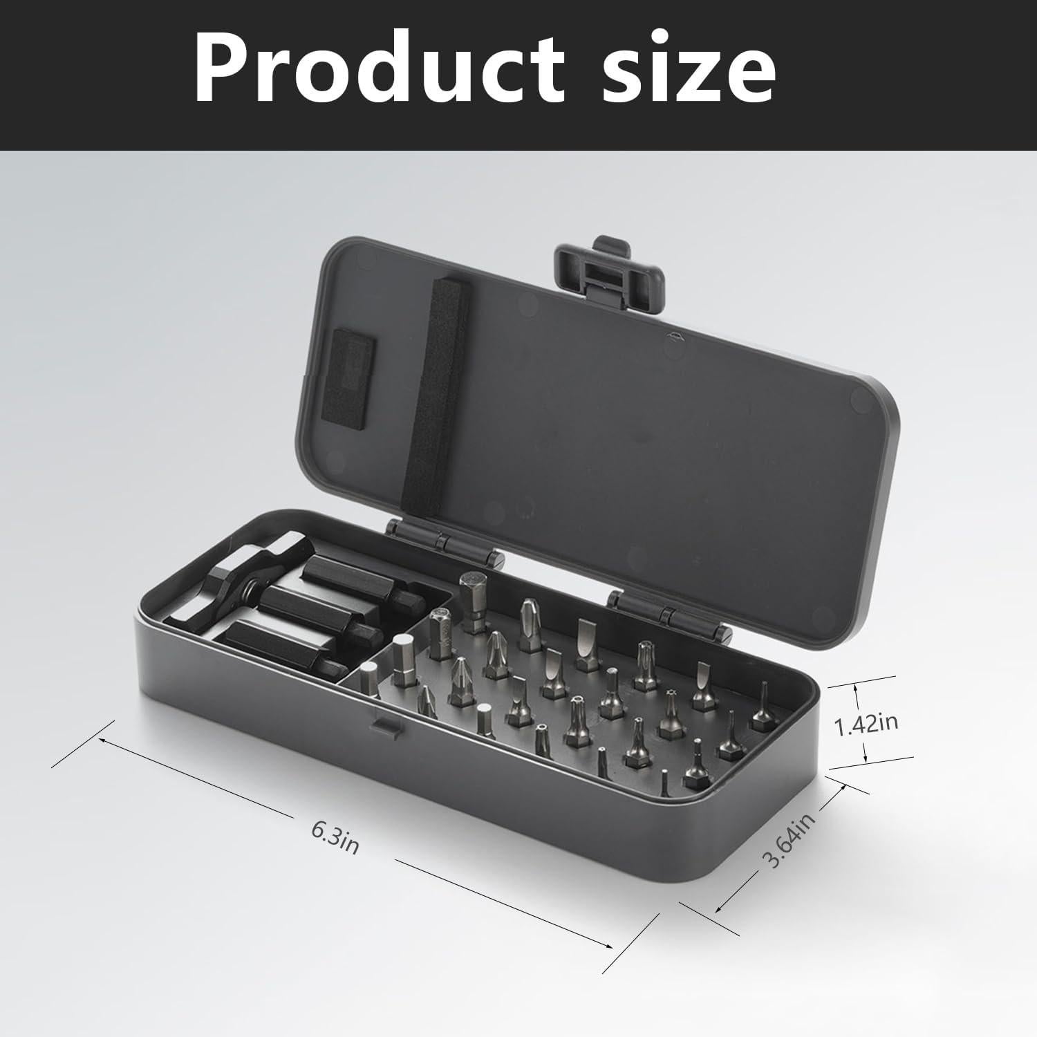 Juego de Destornilladores 24 en 1 LIMORUNS Magnético Gris