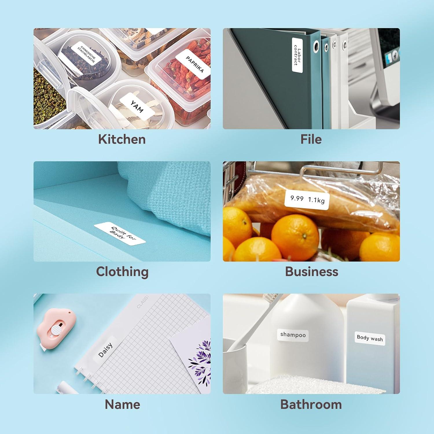 Cinta de Etiquetas NIIMBOT D11/D110/D101 12x30mm 3 Rollos Blancas