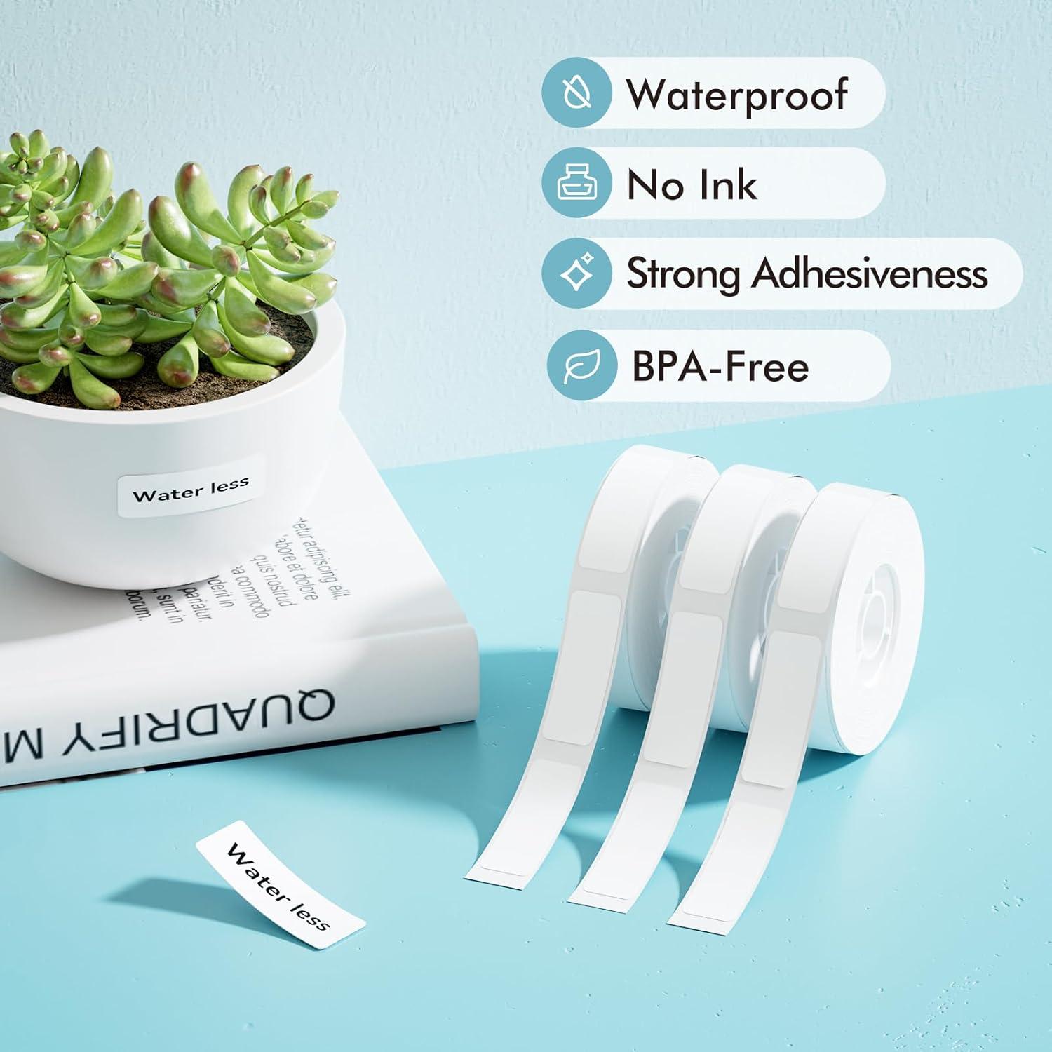 Cinta de Etiquetas NIIMBOT D11/D110/D101 12x30mm 3 Rollos Blancas