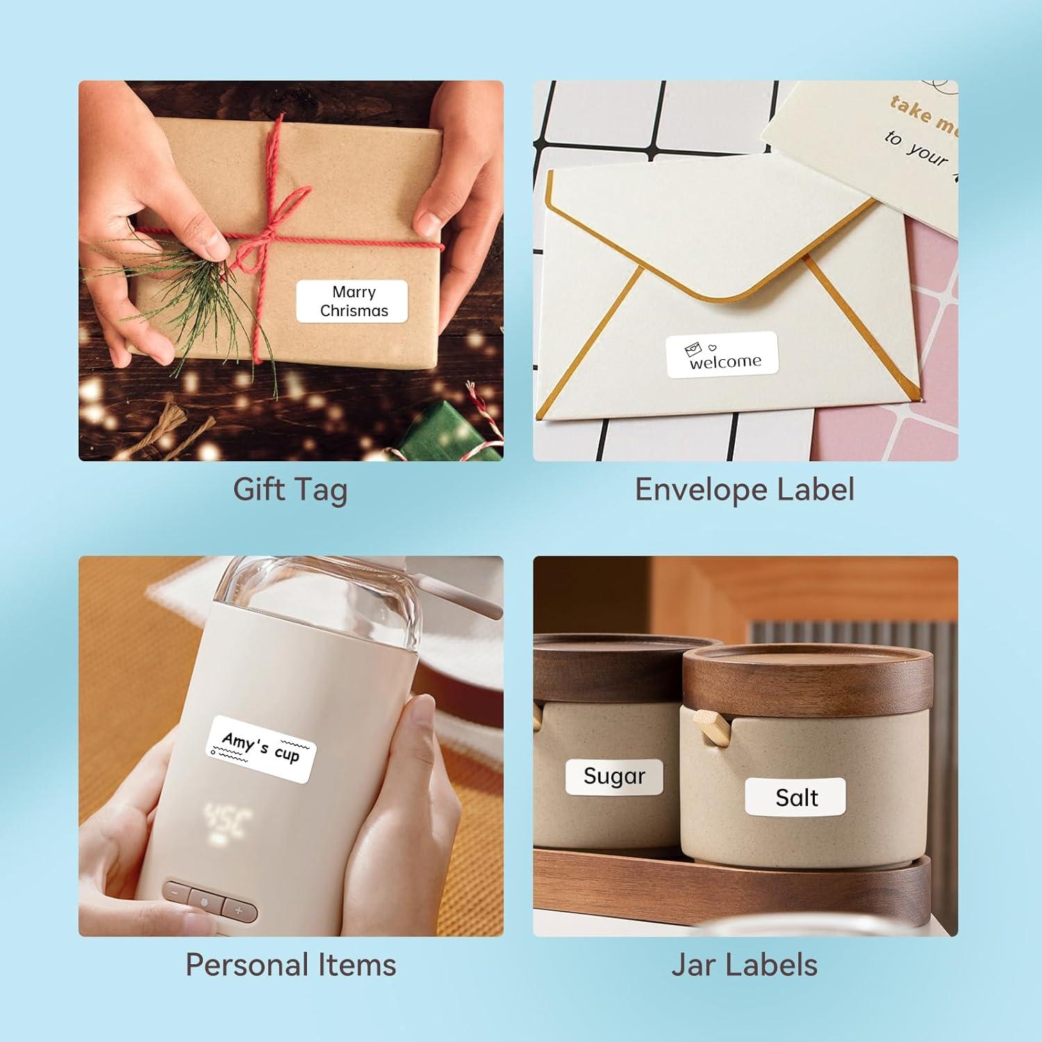 Cinta de Etiquetas NIIMBOT D11/D110/D101 12x30mm 3 Rollos Blancas