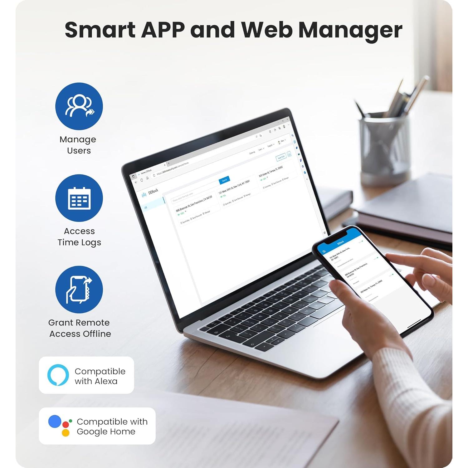 Cerradura Inteligente Veise VE07-H con Huella Dactilar y App