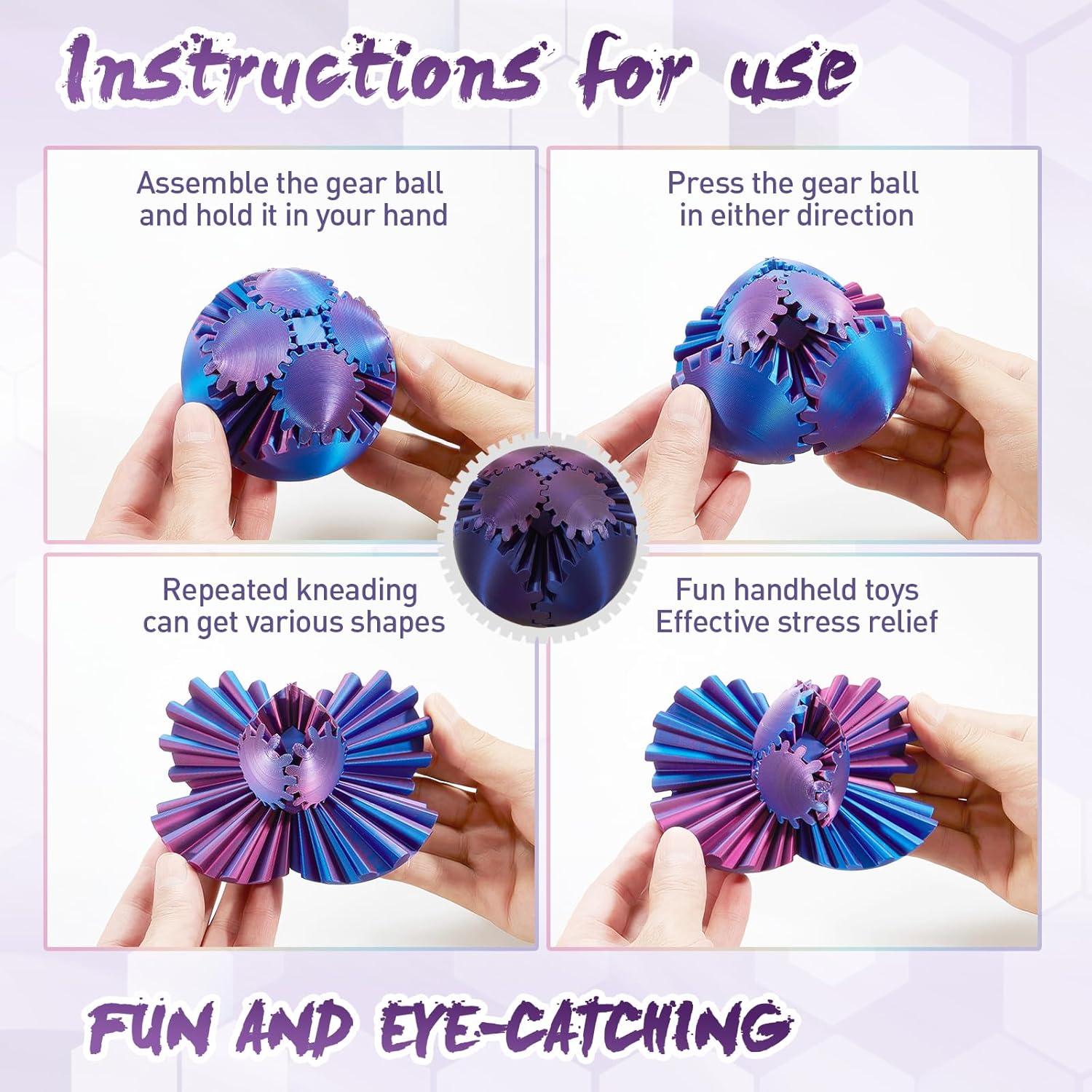 Esfera de Engranajes 3D Antiestrés Steampunk - 4 Colores