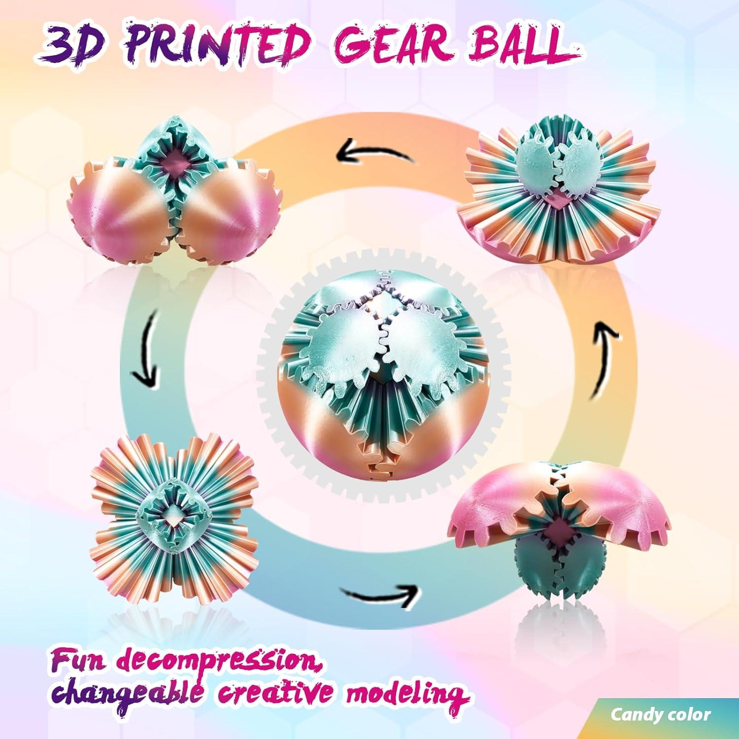 Esfera de Engranajes 3D Antiestrés Steampunk - 4 Colores