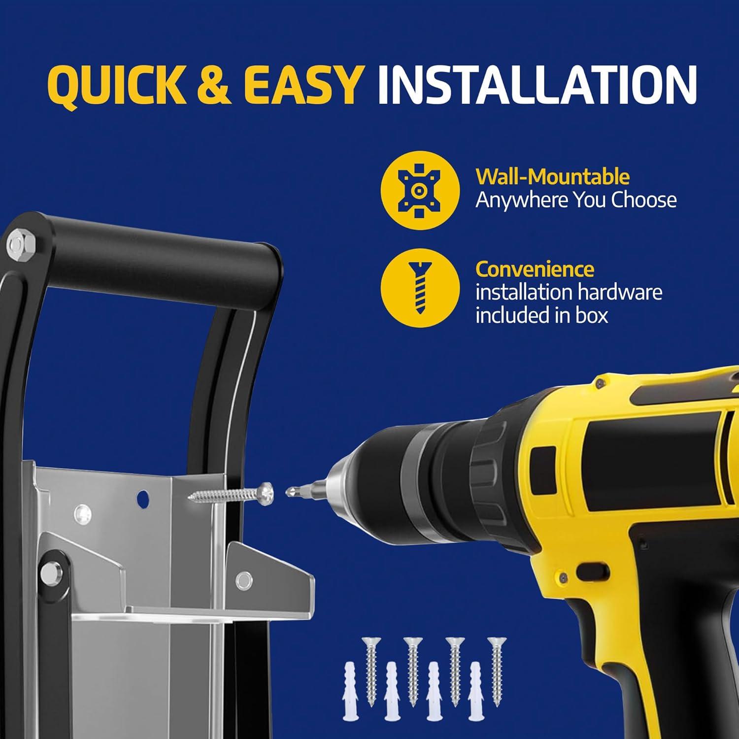 ALLAY Trituradora de Latas Montada en Pared con Abrebotellas