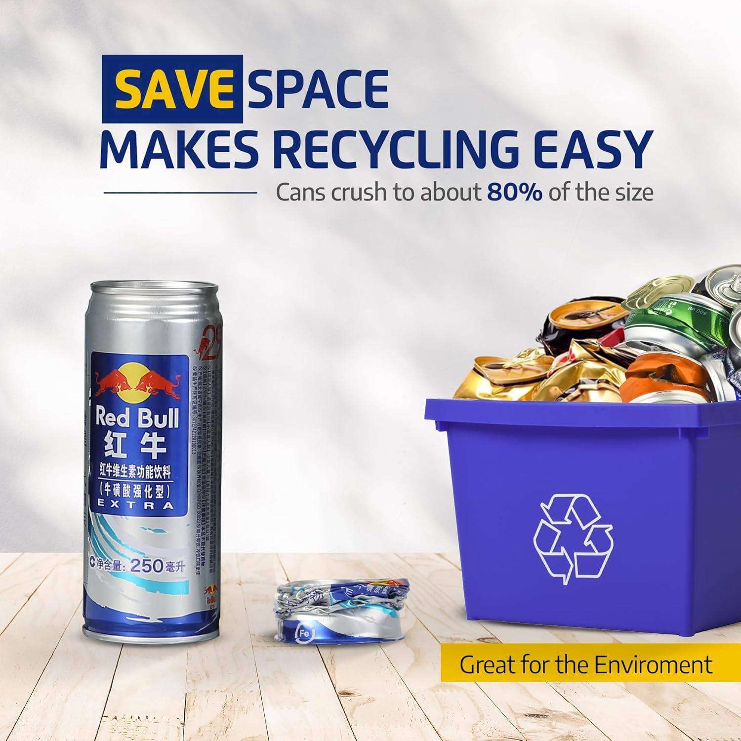 ALLAY Trituradora de Latas Montada en Pared con Abrebotellas