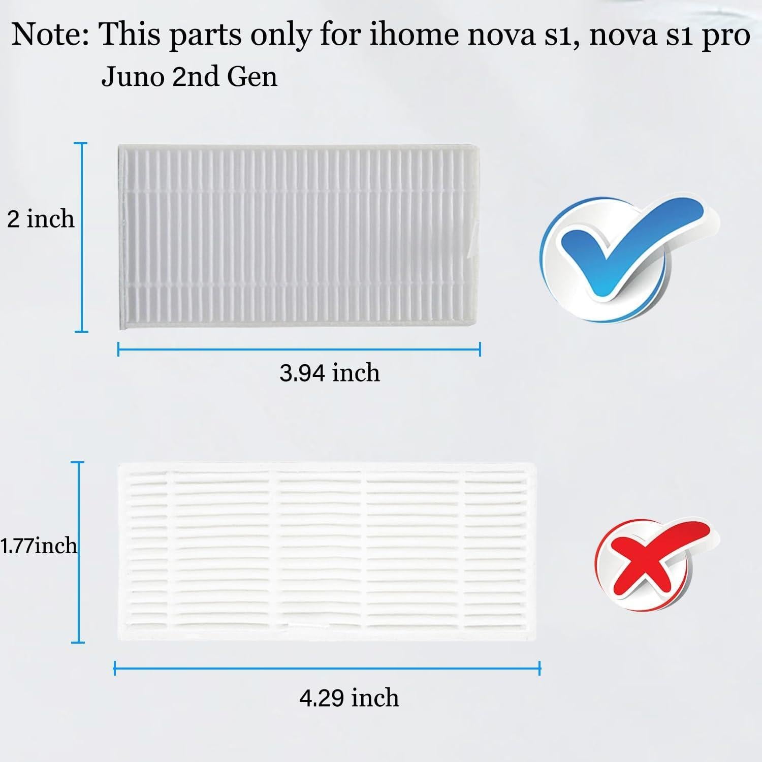 Kit de Accesorios iHome Nova S1 Pro - Filtros y Cepillos