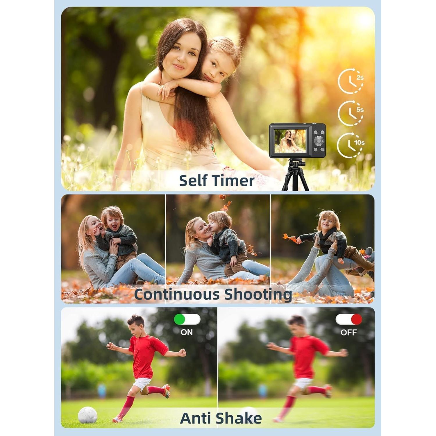 Cámara Digital Compacta CAMKORY US-DC403L-S 44MP FHD 1080P