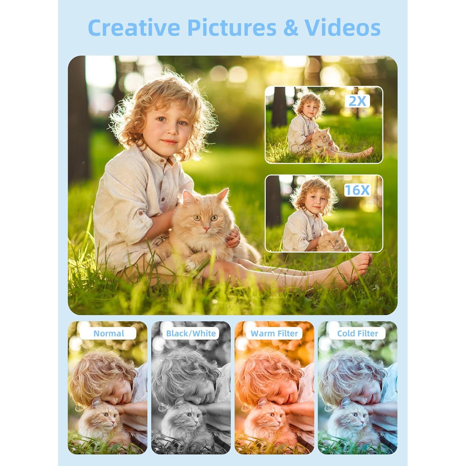 Cámara Digital Camkory US-DC403L-S FHD 1080P 44MP Zoom 16X